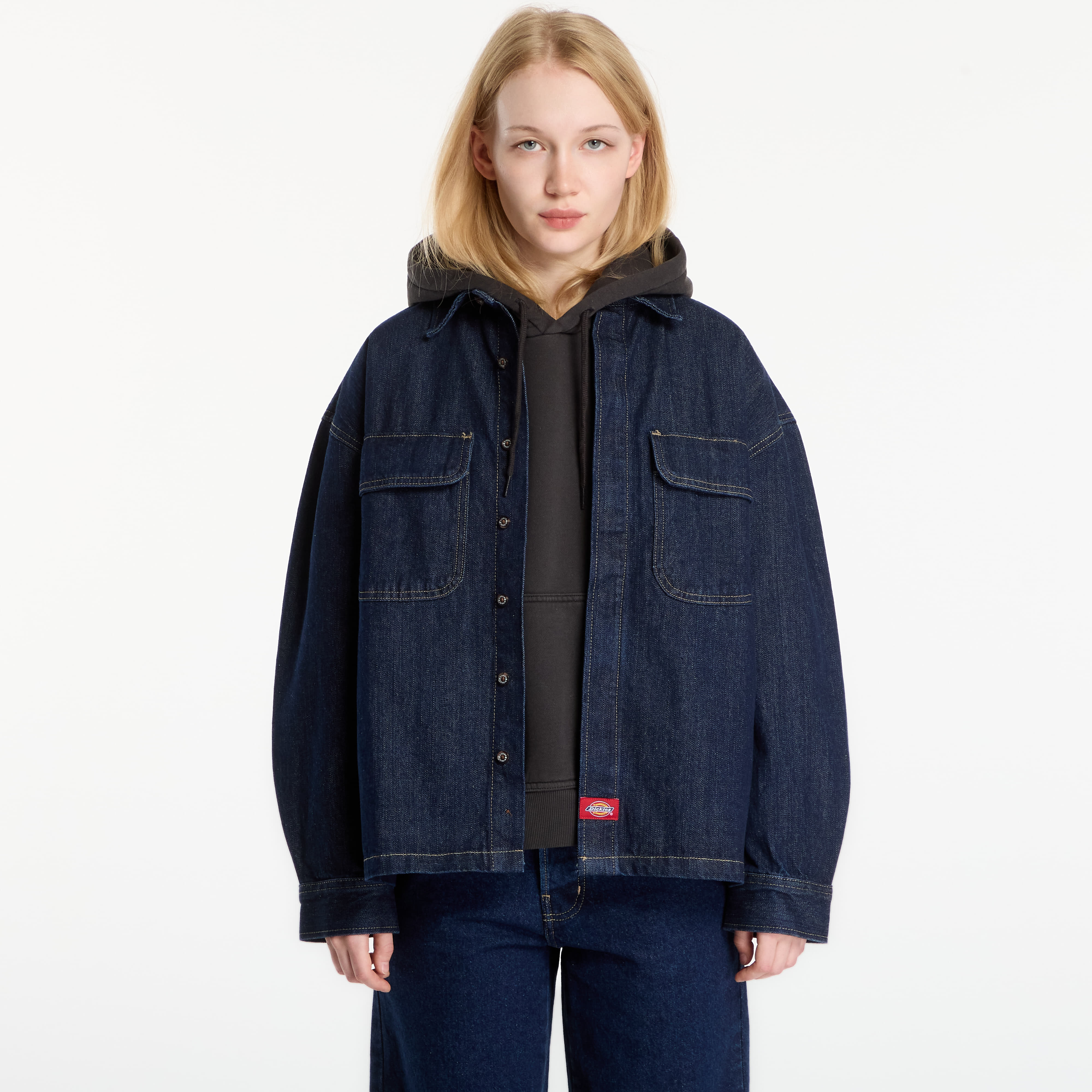 Skjorte Dickies Mechanic Oversized Denim Shirt Rinsed S