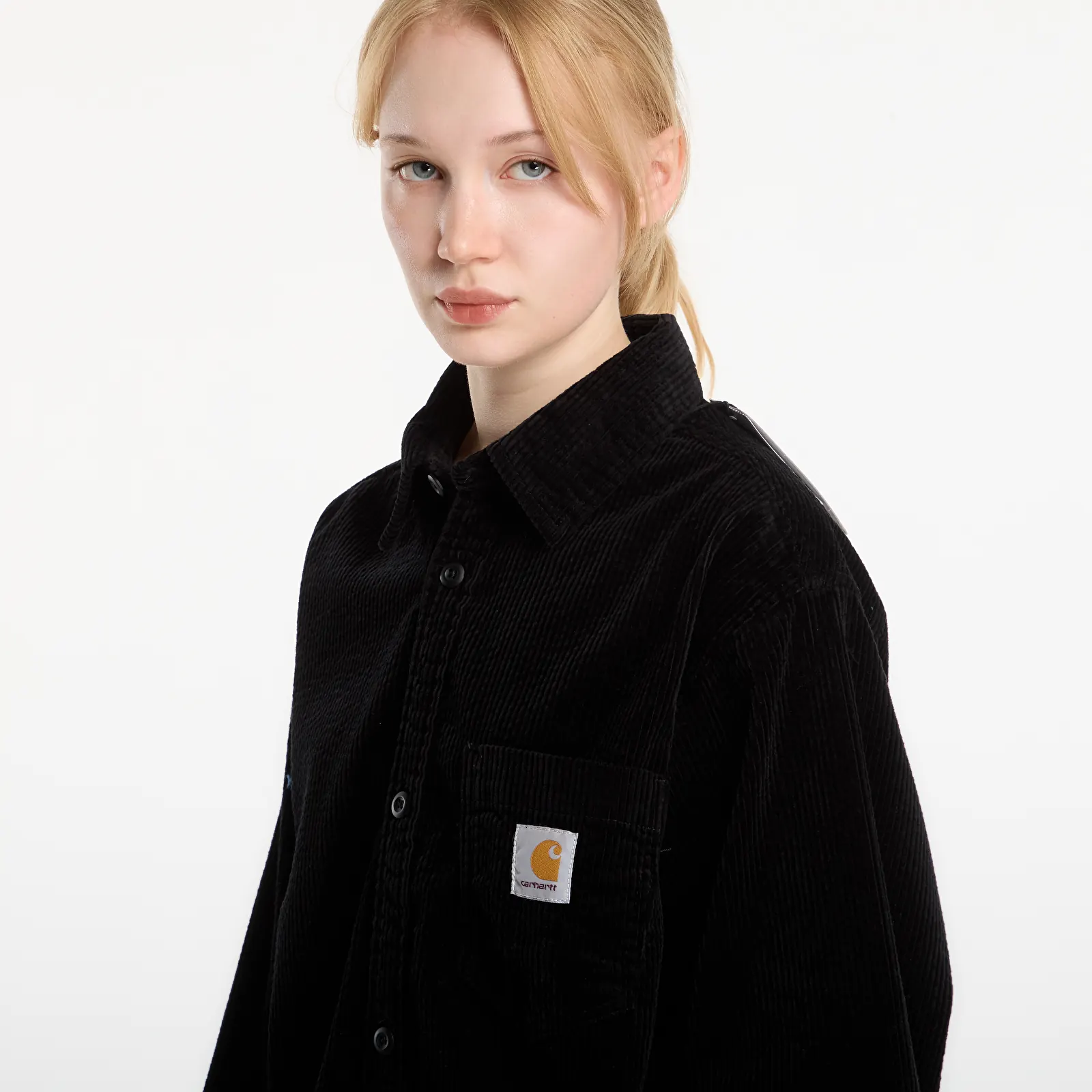 Overhemden Carhartt WIP L/S Loyde Shirt Black Rinsed