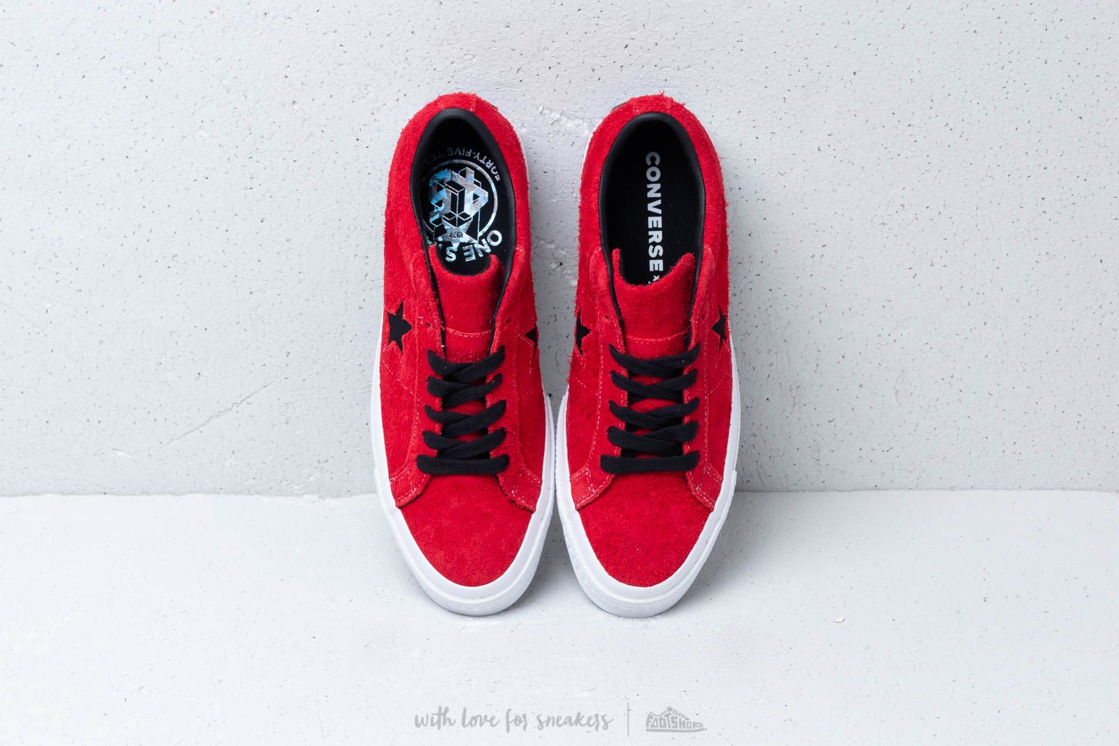 Men s shoes Converse One Star OX Enamel Red Black White Footshop
