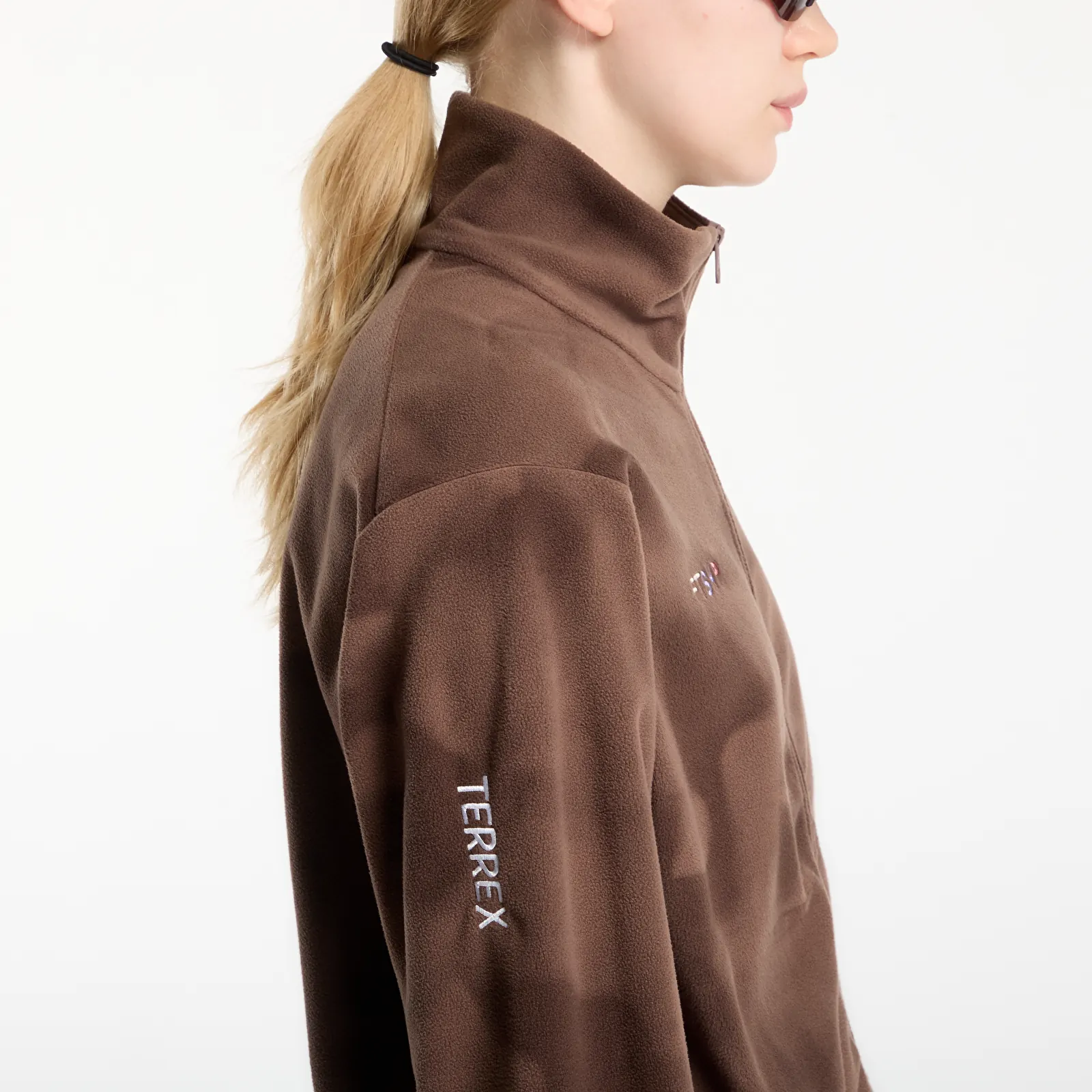 Sweatshirts FTSHP x adidas Terrex DAYBREAKER Women Full Zip Fleece Brown Camo