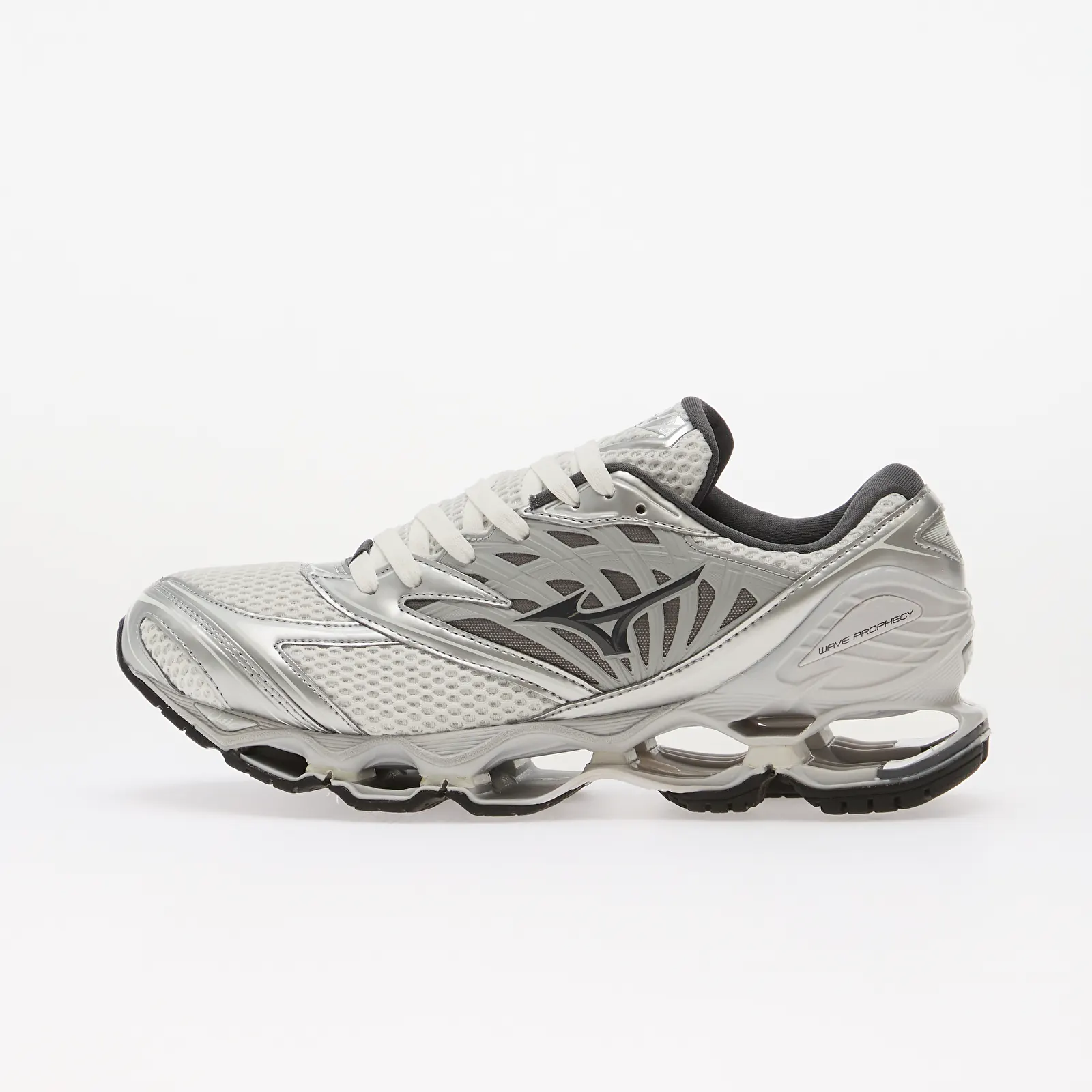 Férfi sneakerek Mizuno Wave Prophecy LS GF White/ Iron Gate/ Silver