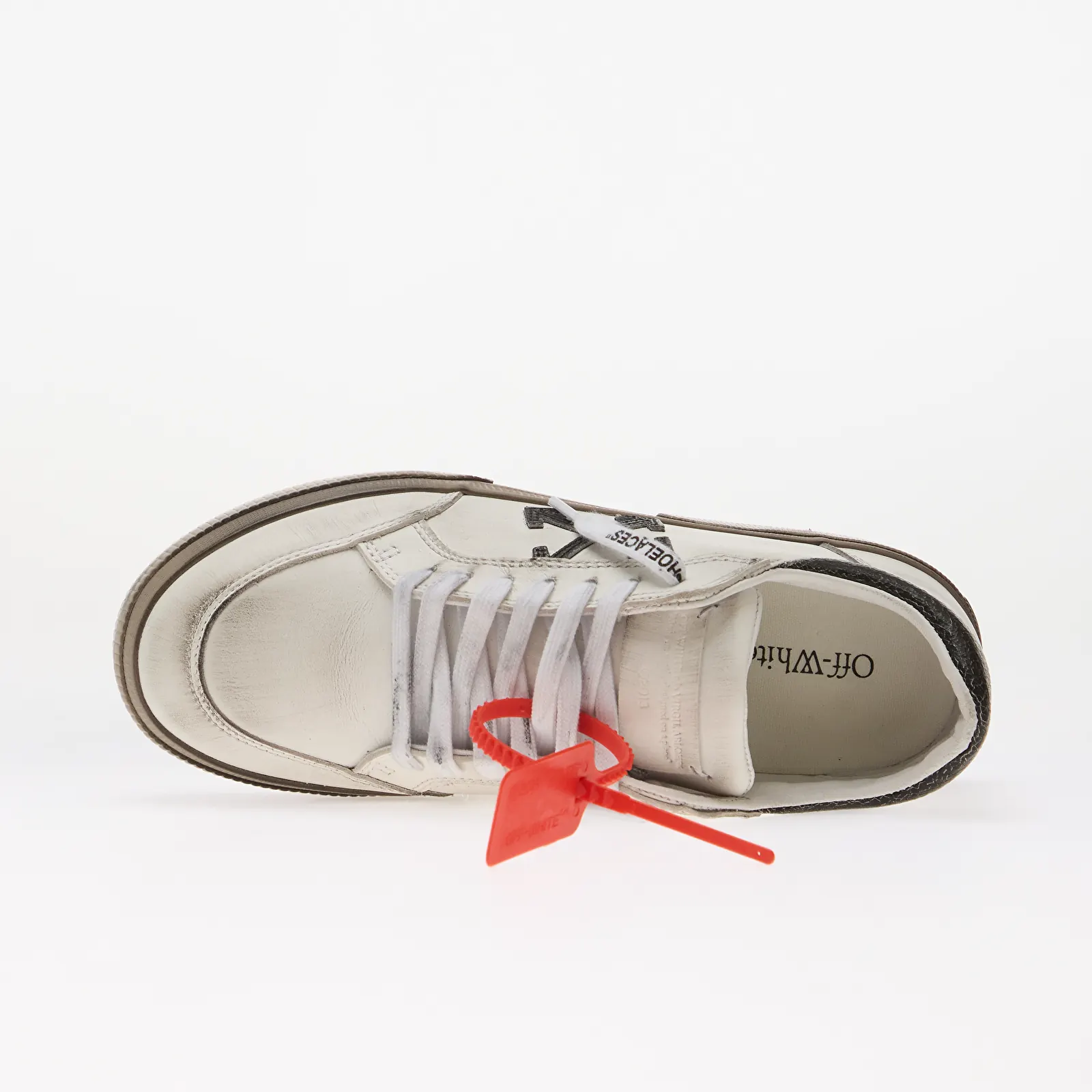 Мужские кроссовки Off-White Vulc Low Worn Out Vintage White/ Black