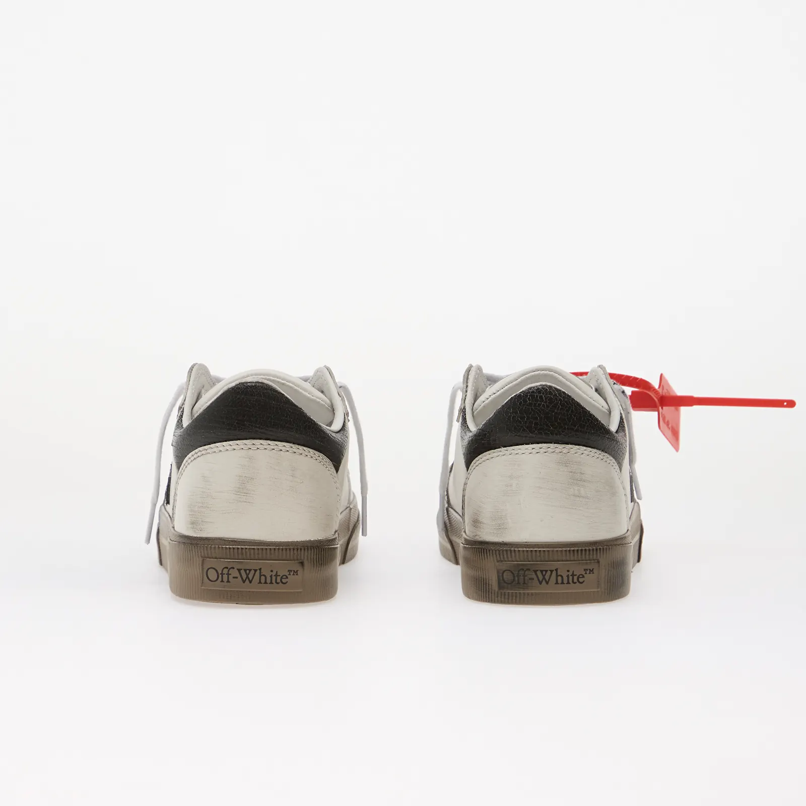 Мужские кроссовки Off-White Vulc Low Worn Out Vintage White/ Black