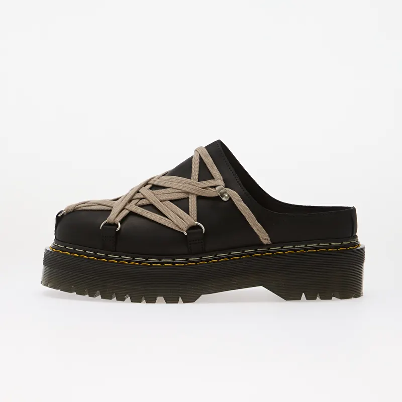Rick Owens DRKSHDW x Dr. Martens Quad Sole Megalace Mule Black