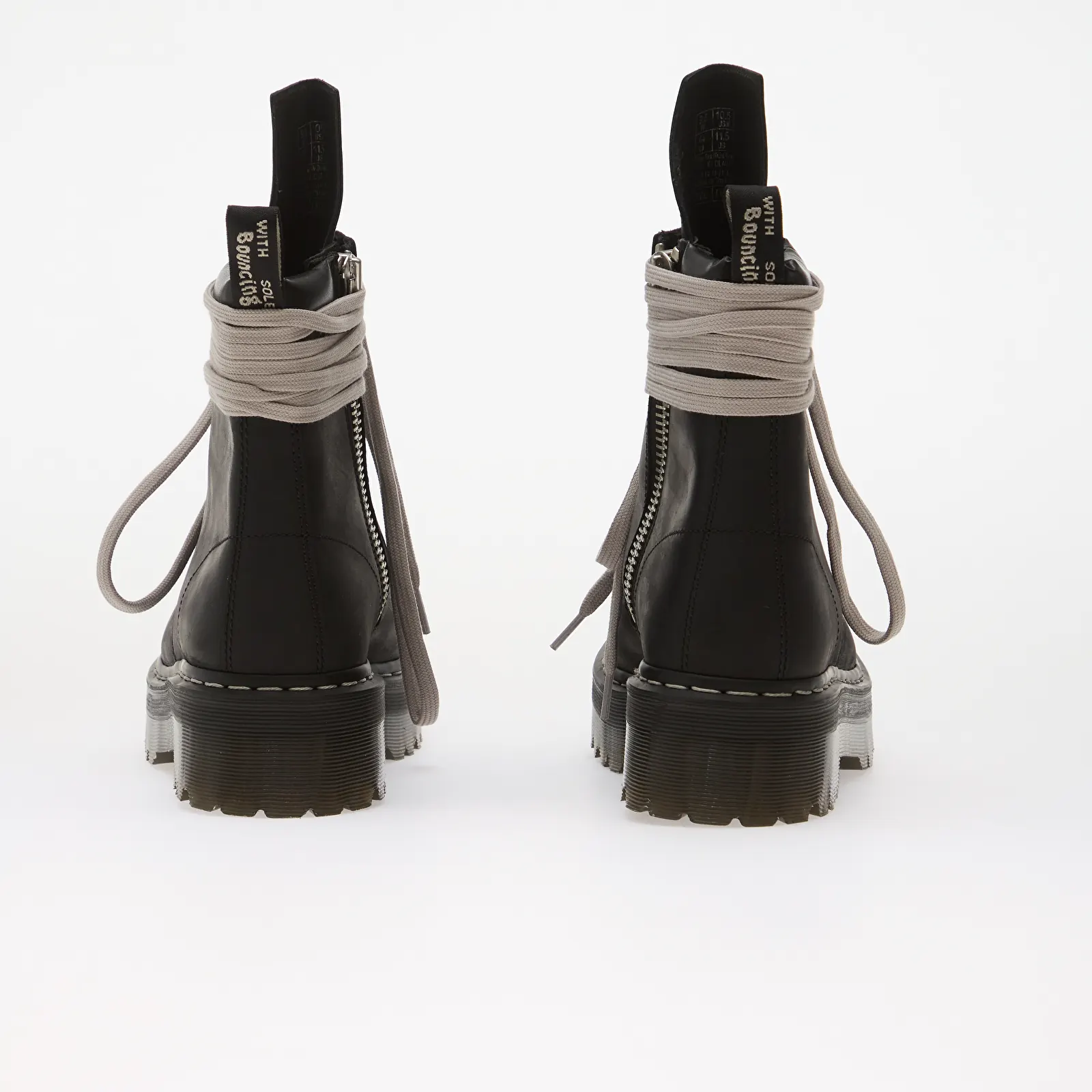 Støvler til mænd Rick Owens DRKSHDW x Dr. Martens Quad Sole Steel Toe Boot Black