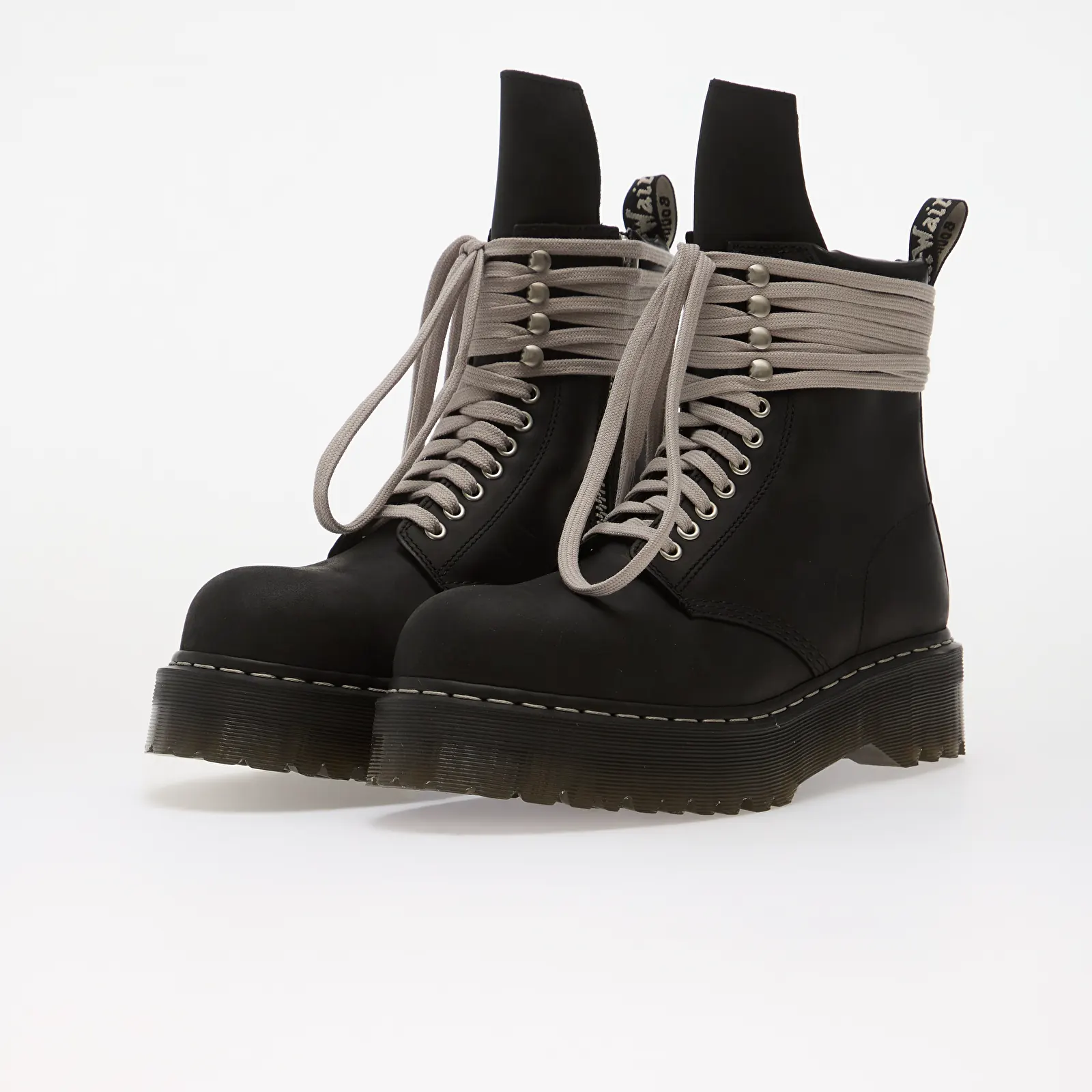 Støvler til mænd Rick Owens DRKSHDW x Dr. Martens Quad Sole Steel Toe Boot Black