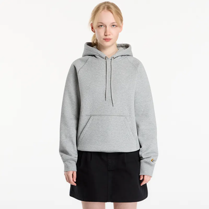 Sweatshirt Carhartt WIP Hooded Chase Sweat Grey Heather/ Gold