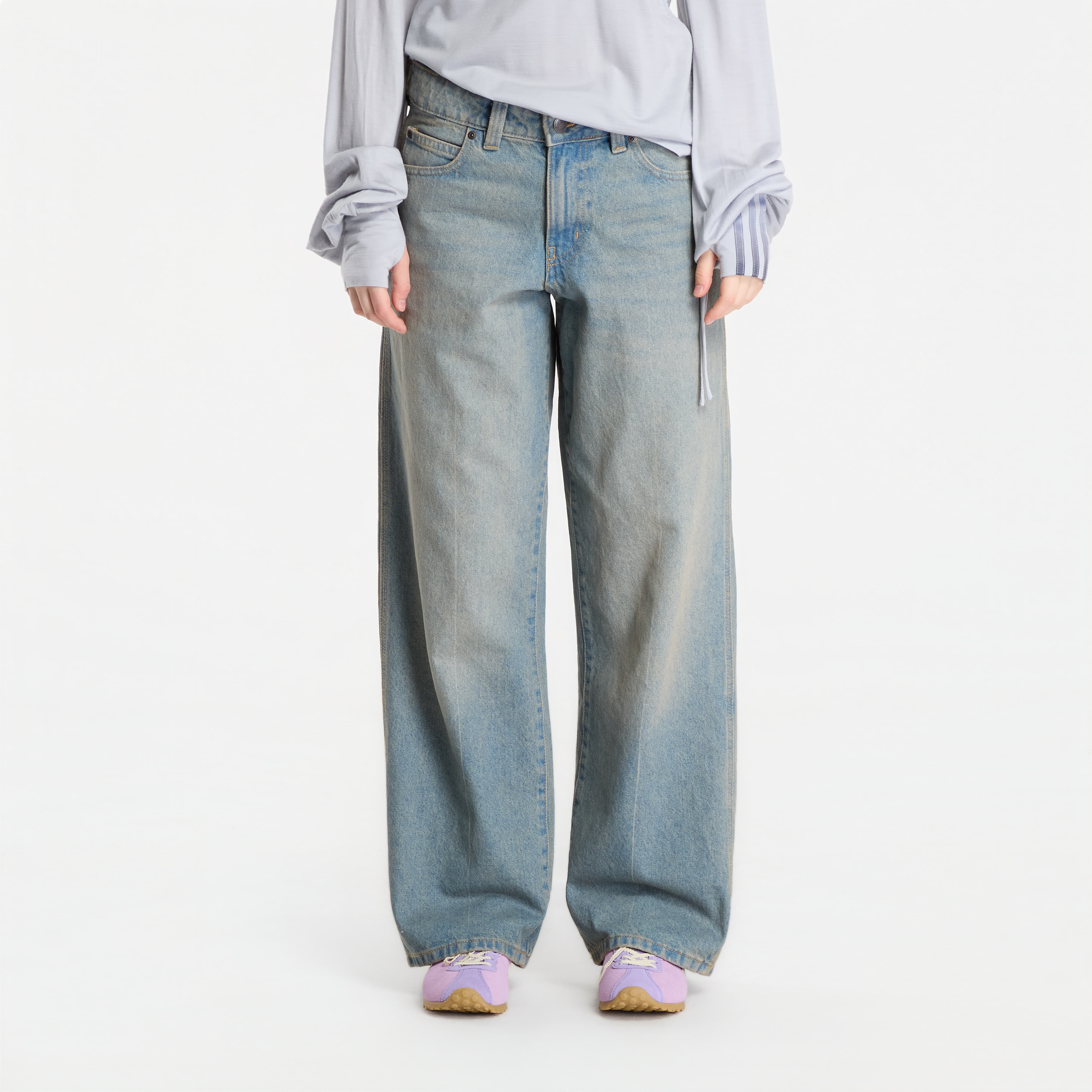 Дънки Dickies Leesburg Mid Waist Relax Straight Jeans Vintage Blue W25