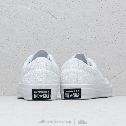 Silver converse one star best sale