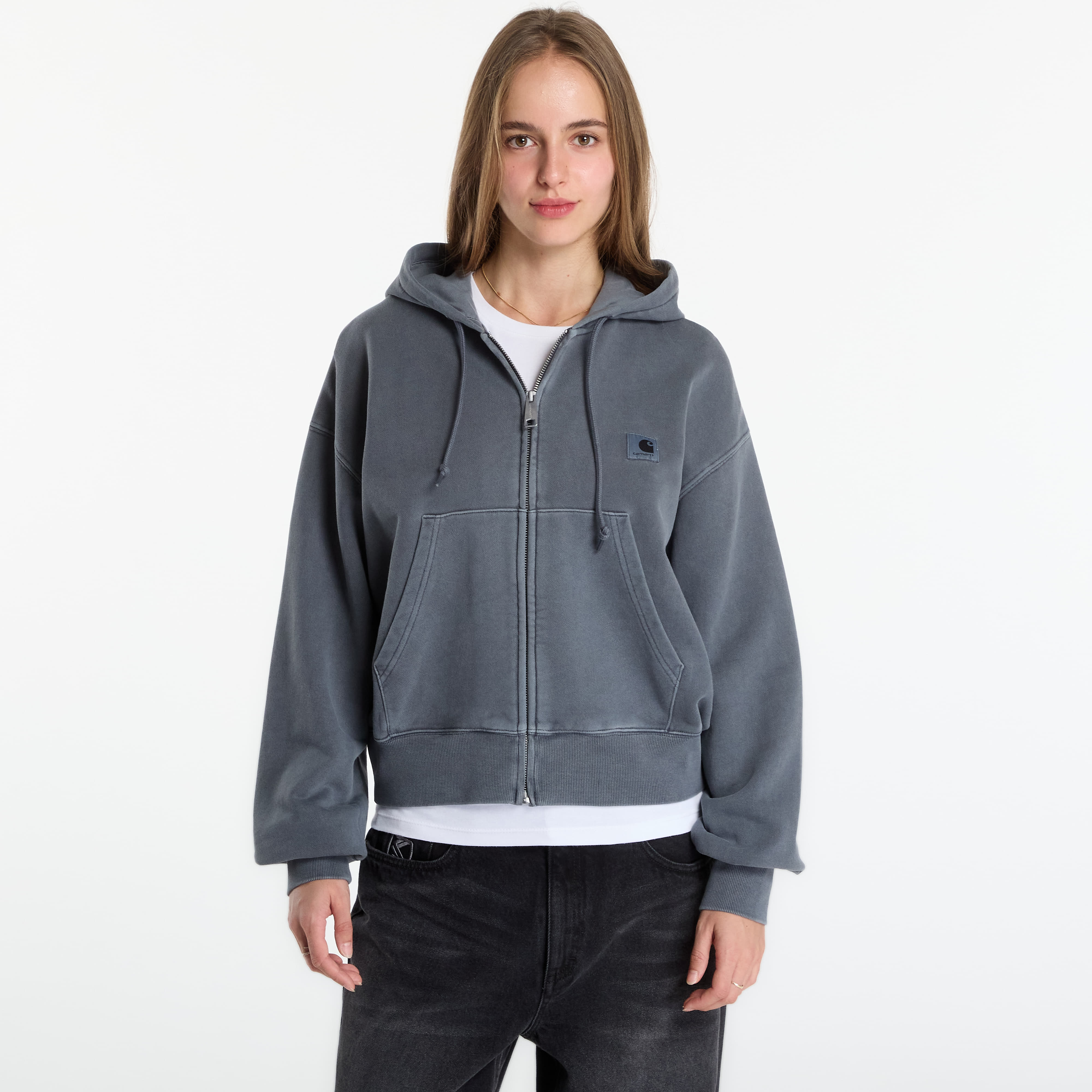 Суитшърт Carhartt WIP W' Hooded Nelson Jacket Styx S
