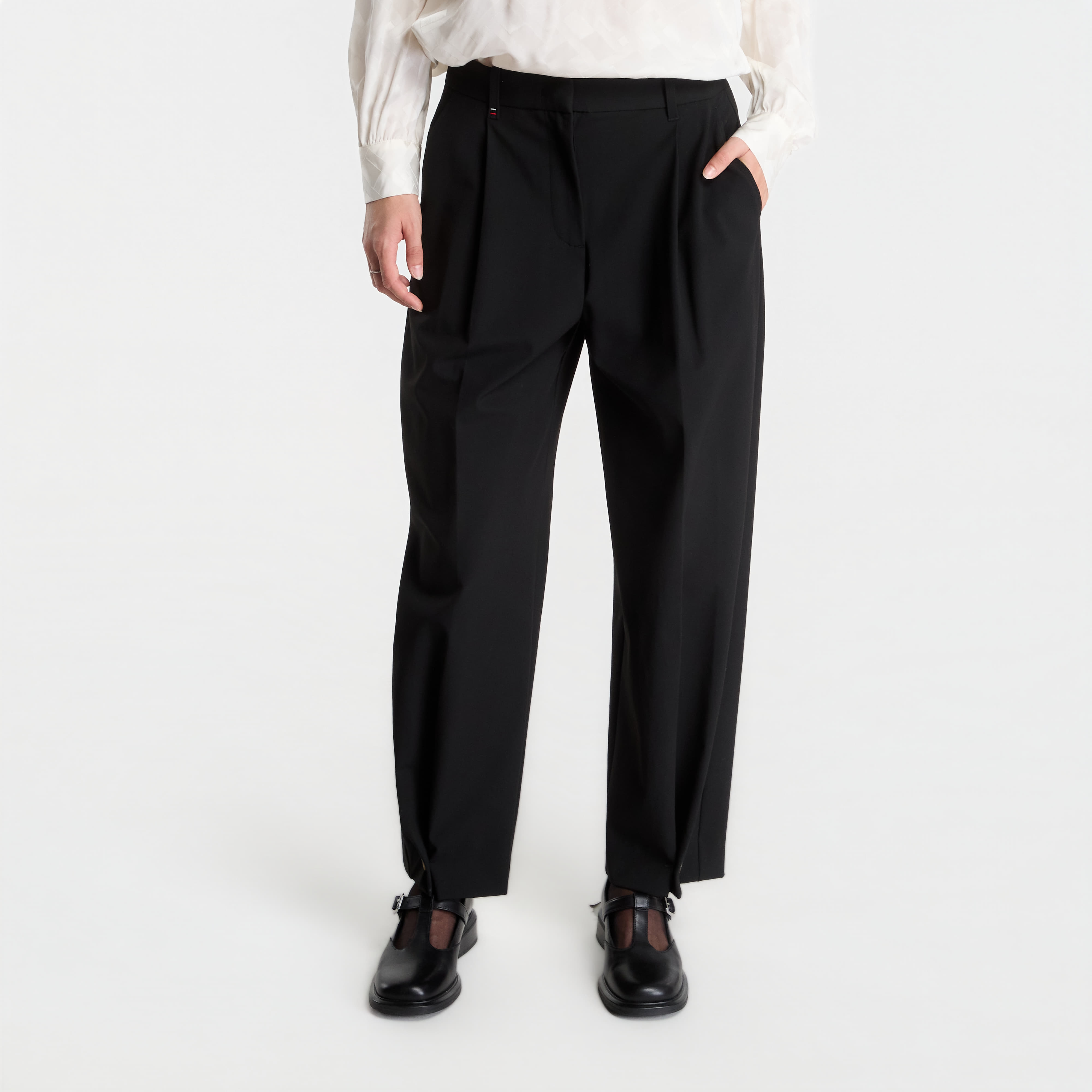 Панталони Tommy Hilfiger Bi-Stretch Barrel With Tab Black 38