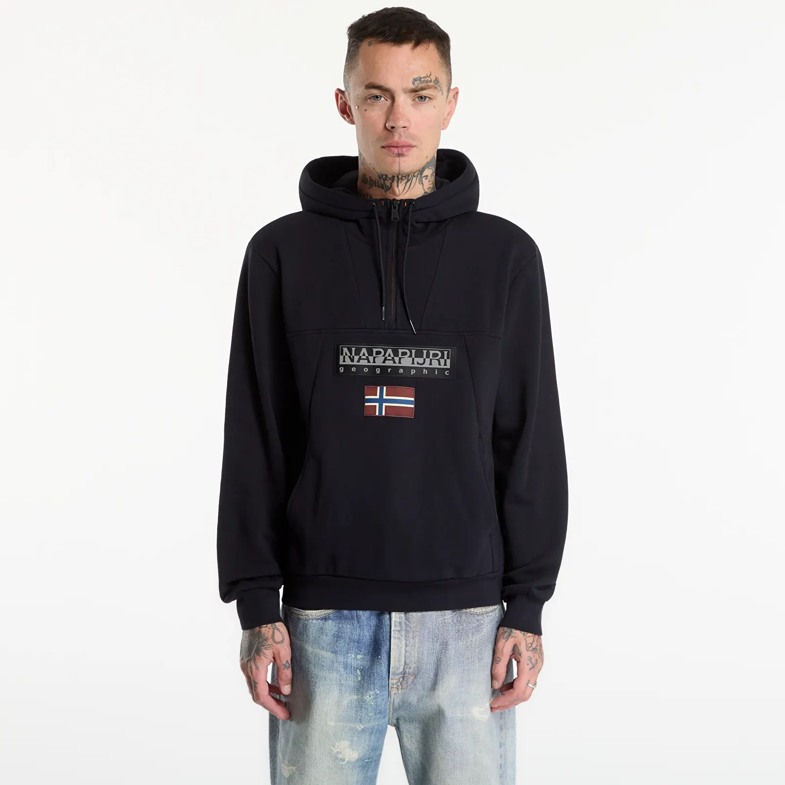 Hoodies en truien Napapijri Burgee Half-Zip Hoodie 2.0 Black