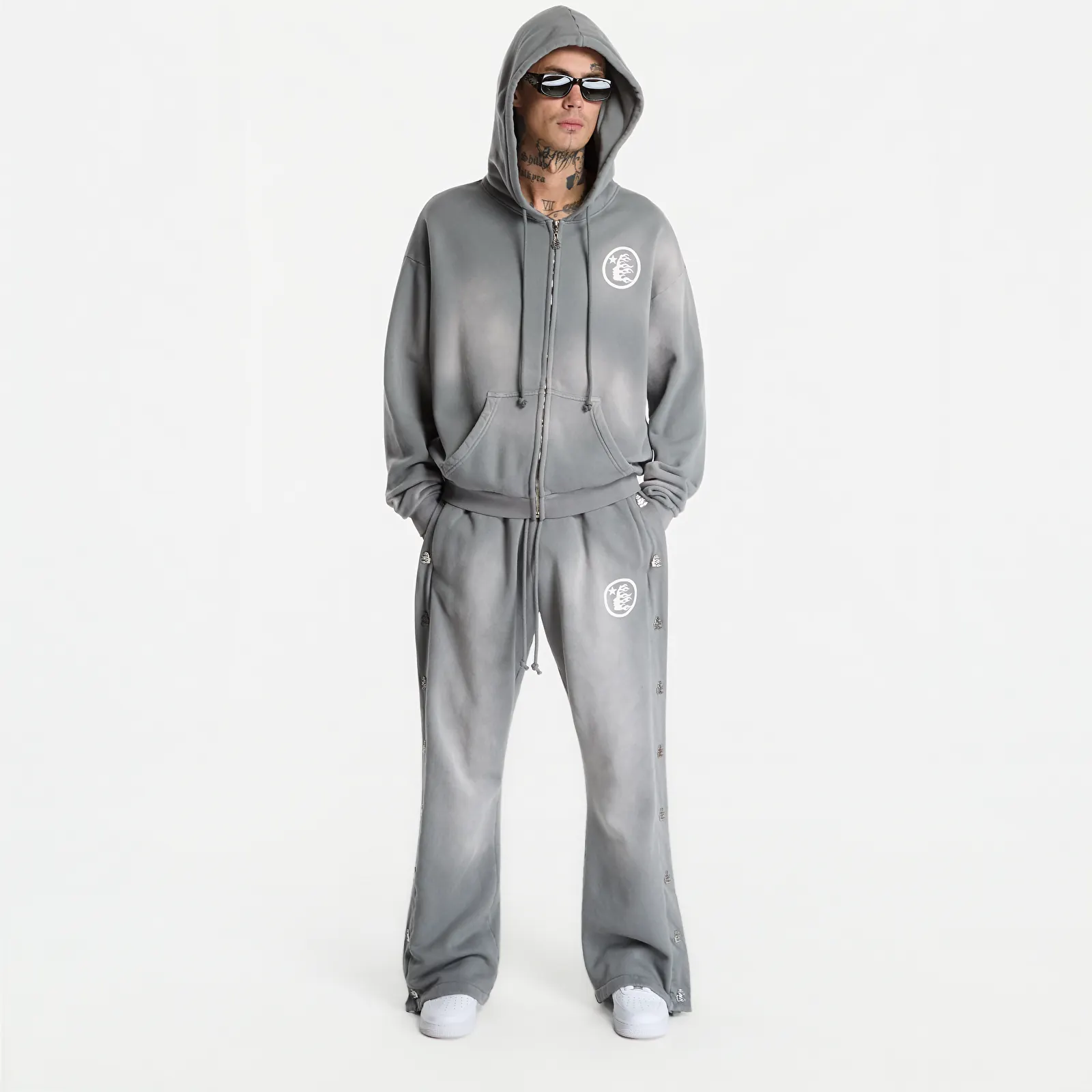 Tepláky Hellstar Mirrorface Sweatpants UNISEX Grey