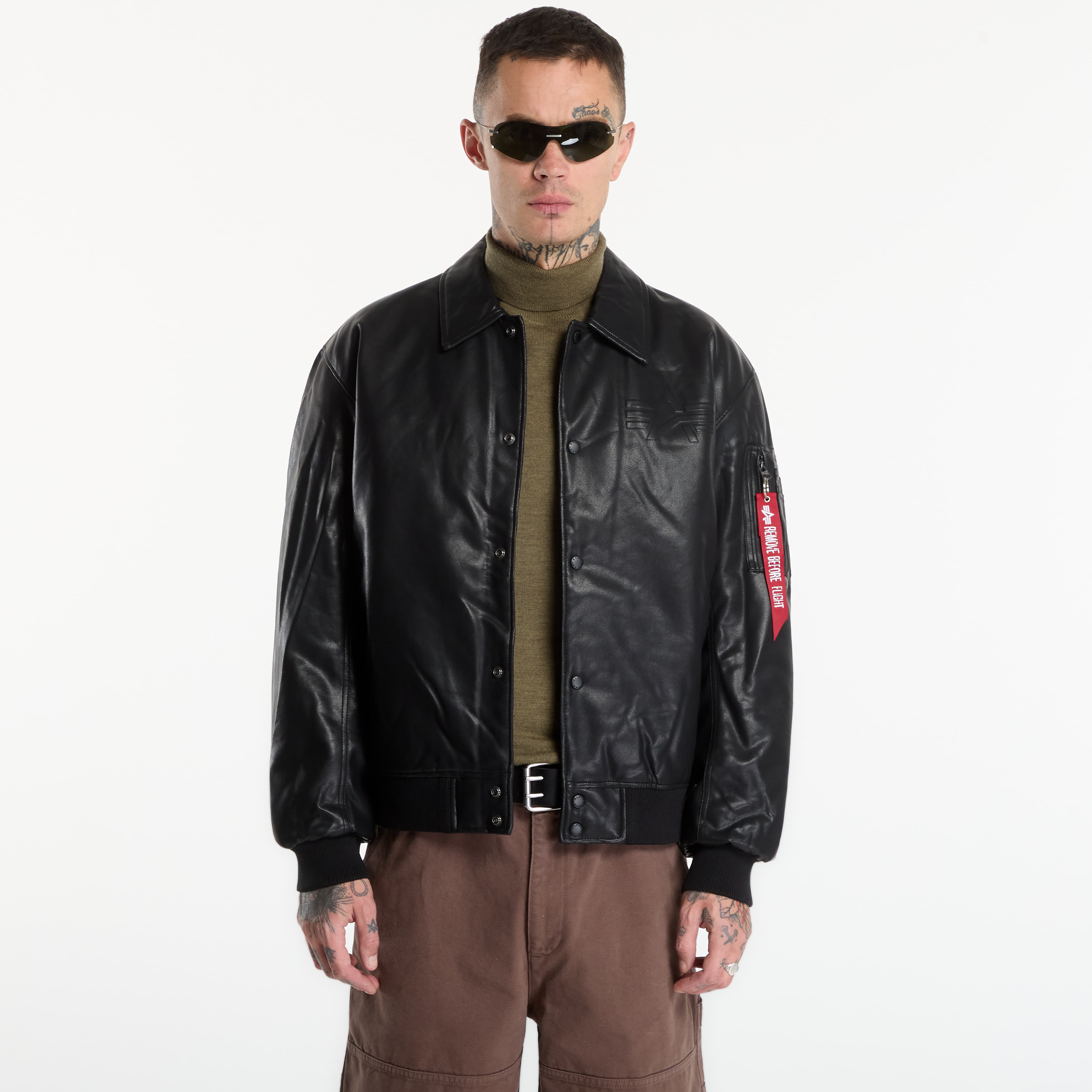Яке Alpha Industries PU College Jacket Black S