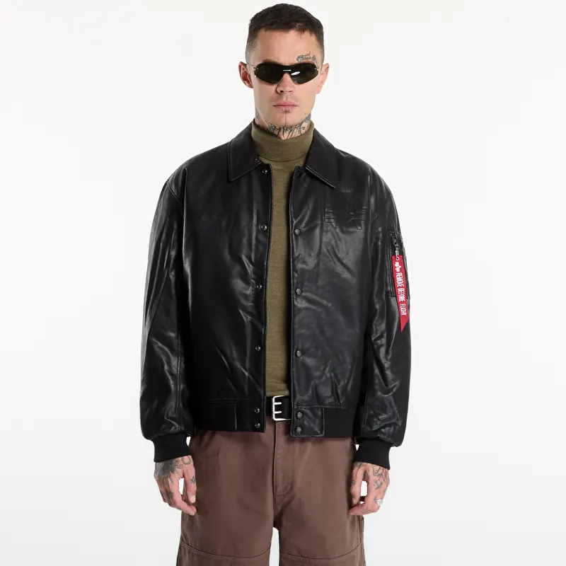 Μπουφάν Alpha Industries PU College Jacket Black