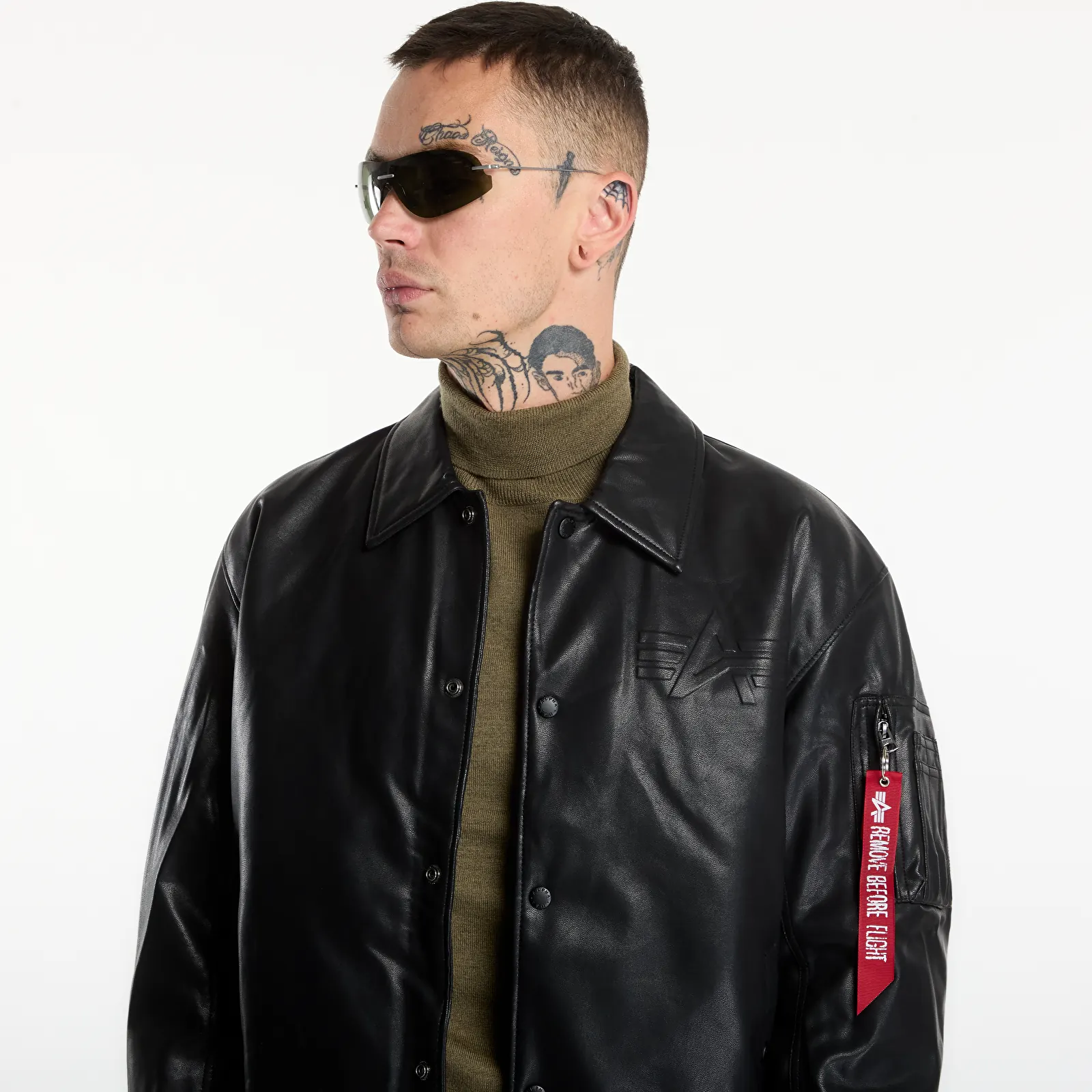 Herrenjacken Alpha Industries PU College Jacket Black