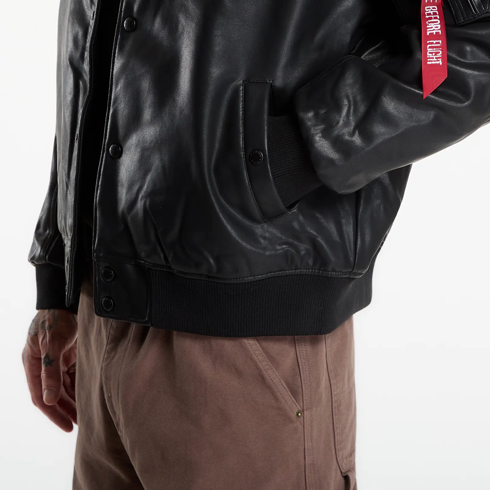 Herrenjacken Alpha Industries PU College Jacket Black