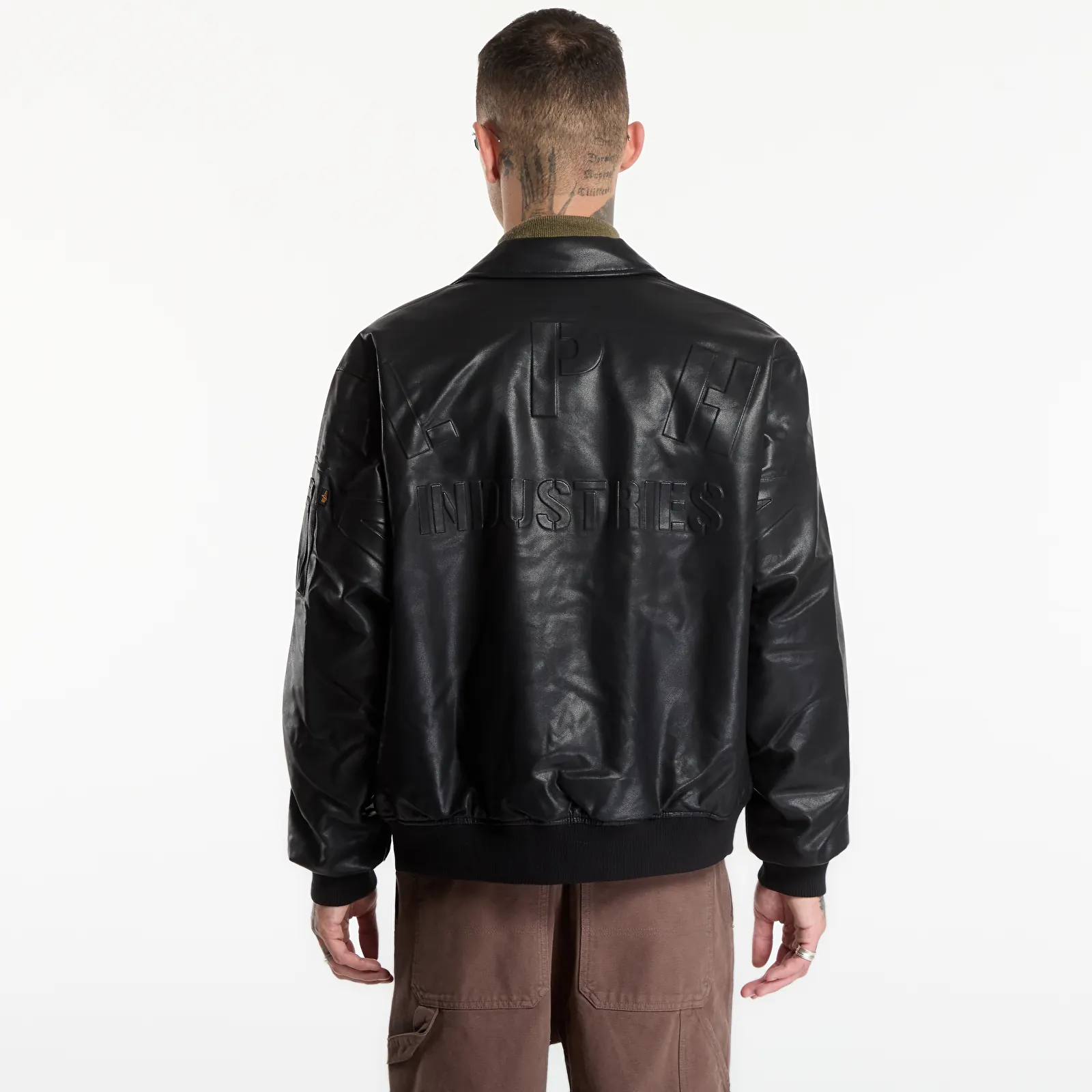 Herrenjacken Alpha Industries PU College Jacket Black