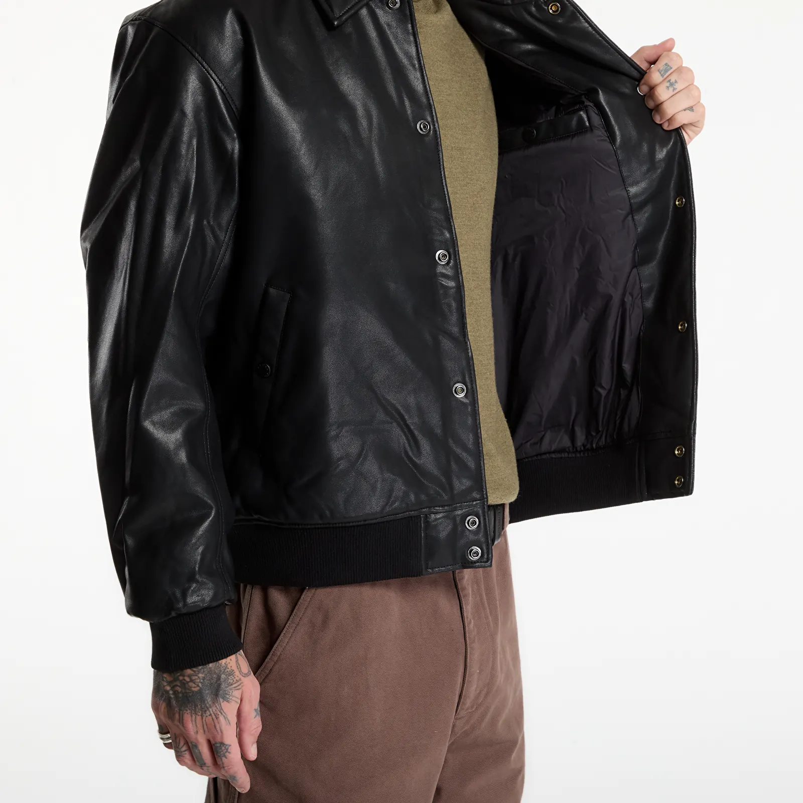 Herrenjacken Alpha Industries PU College Jacket Black