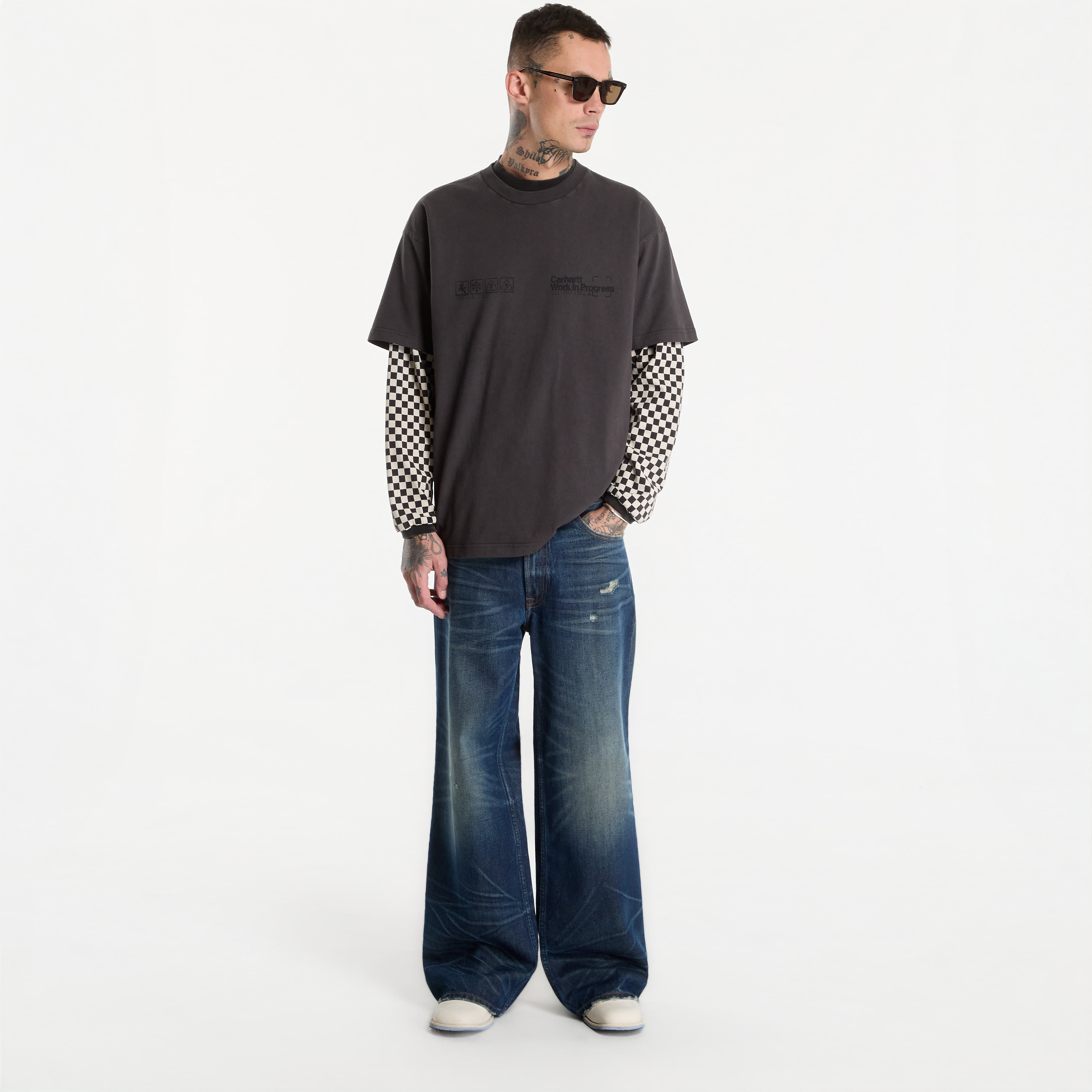 T-shirt Carhartt WIP S/S Boxed T-Shirt UNISEX Soot Garment Dyed L