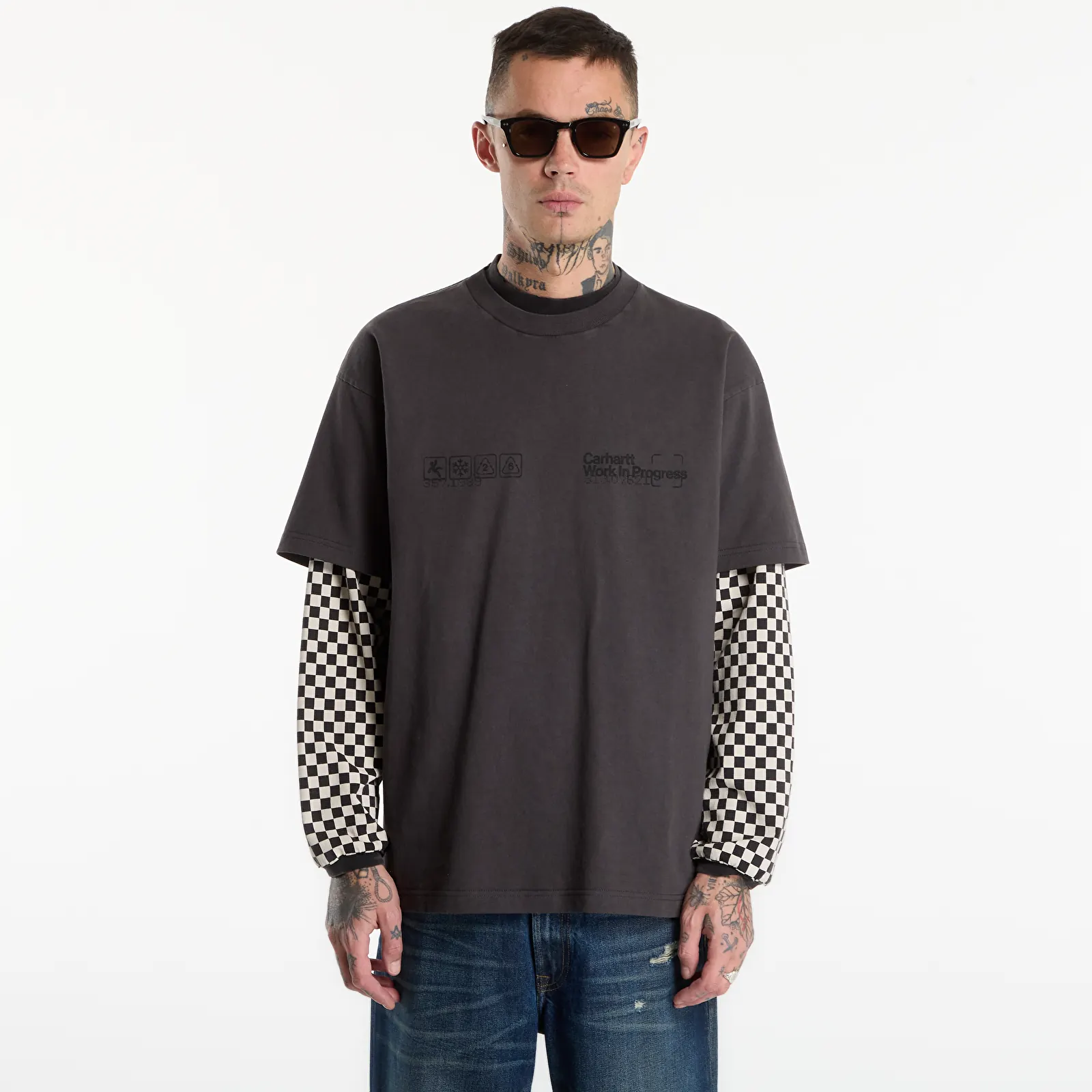 T-Shirts Carhartt WIP S/S Boxed T-Shirt UNISEX Soot Garment Dyed
