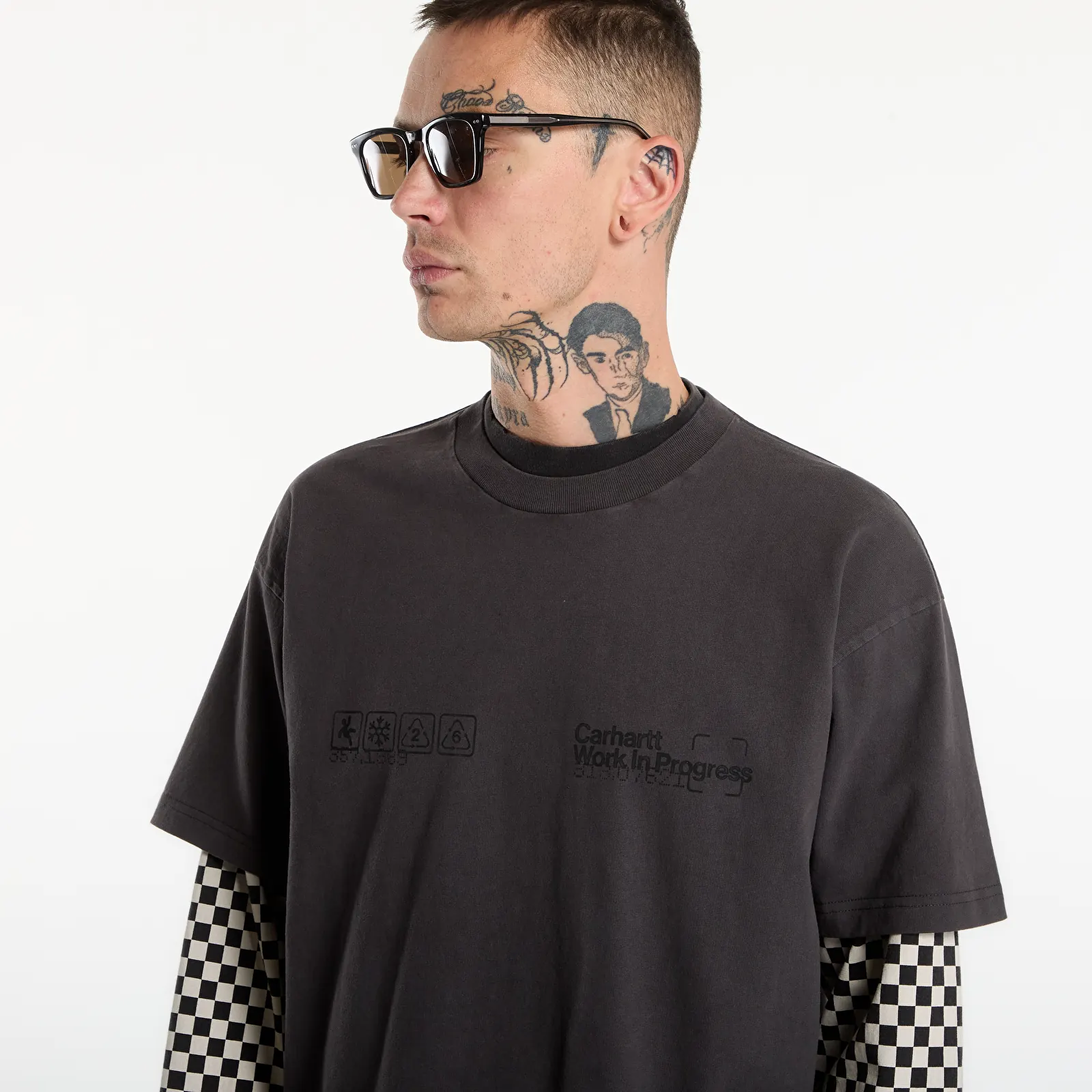 T-Shirts Carhartt WIP S/S Boxed T-Shirt UNISEX Soot Garment Dyed