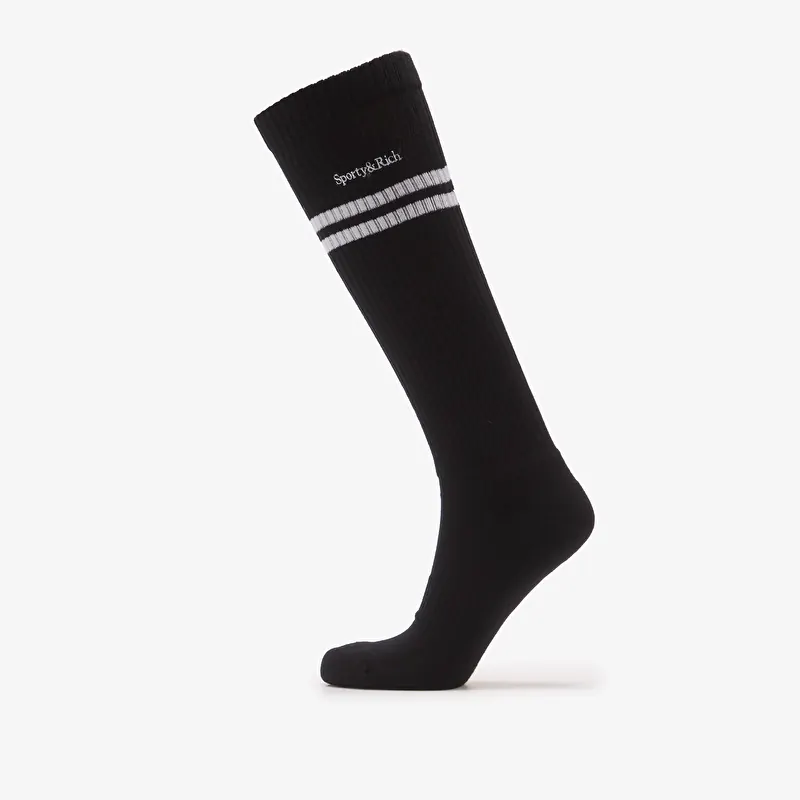Čarape Sporty & Rich Serif Logo Ski Socks Black/White