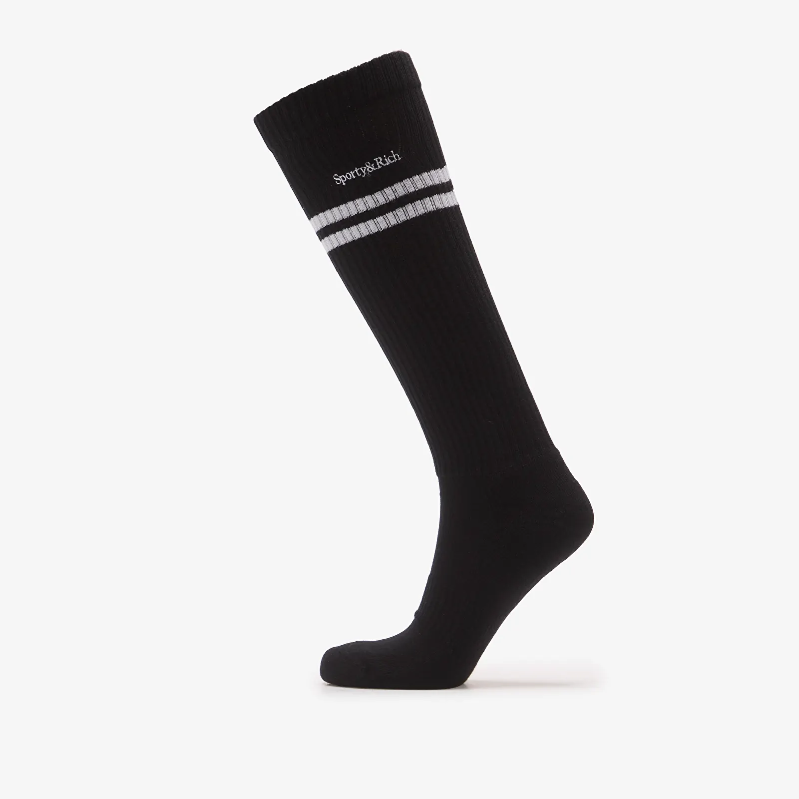 Носки Sporty & Rich Serif Logo Ski Socks Black/White