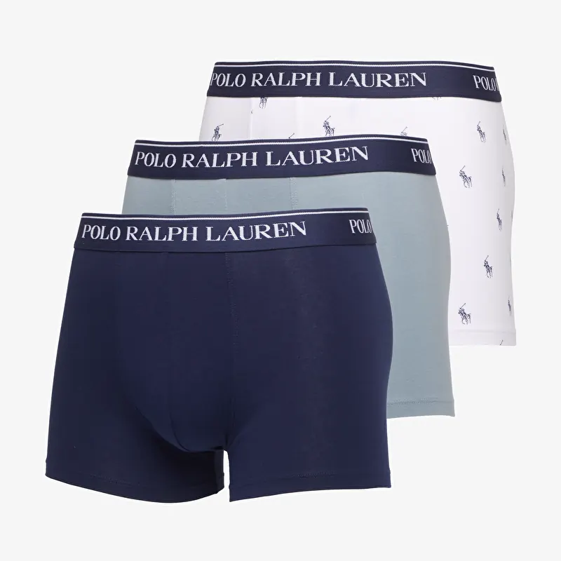 Boxerky Ralph Lauren Classic Trunk 3-Pack Blue