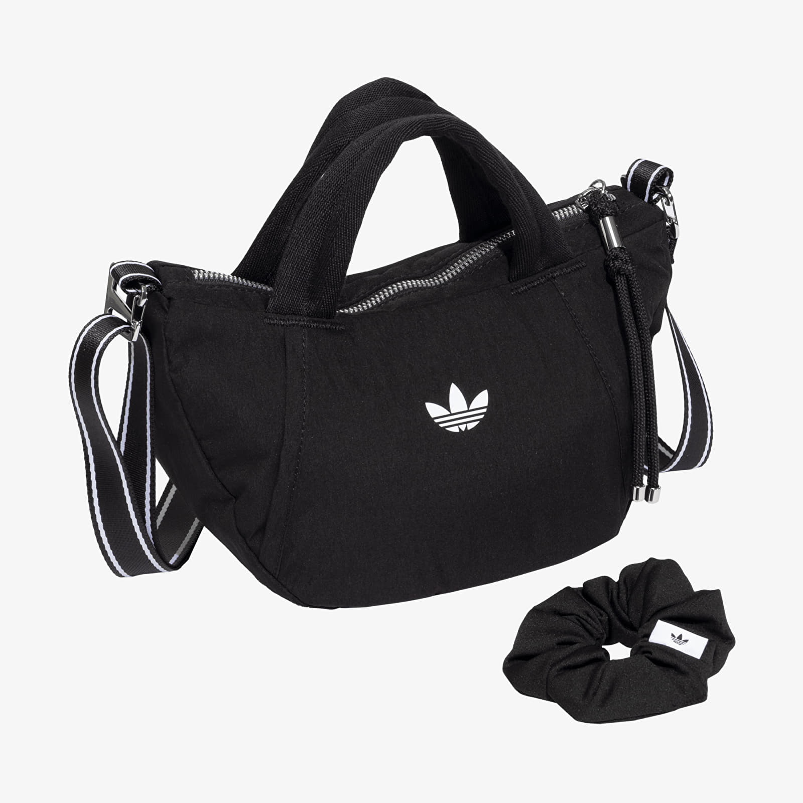 Crossbody táskák adidas OG Sport Croissant Bag Extra Small Black/ White/ Silver Met.