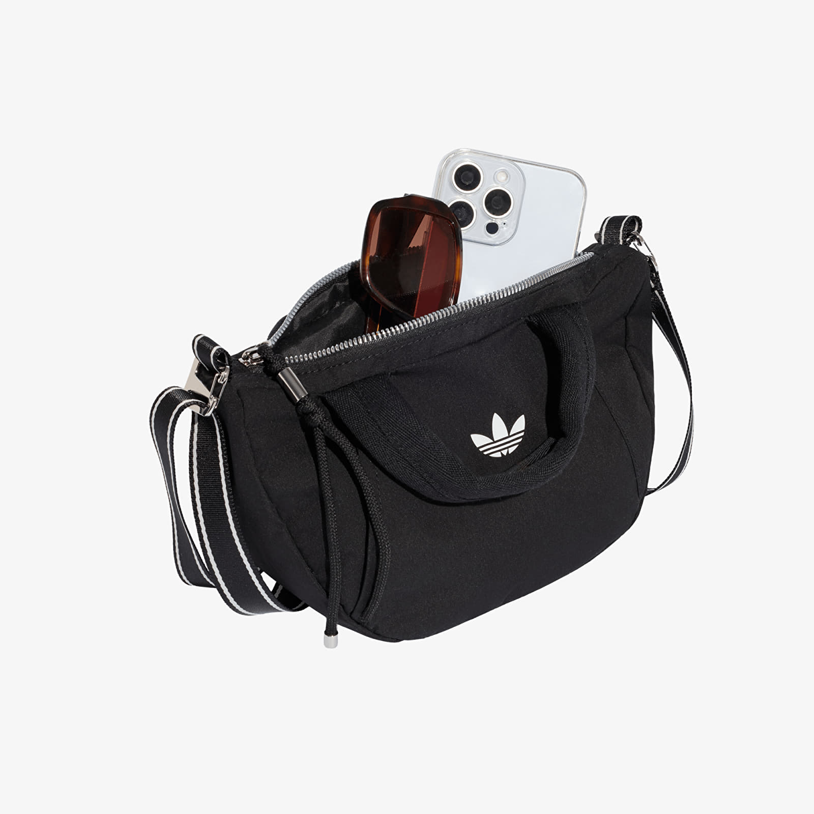 Crossbody táskák adidas OG Sport Croissant Bag Extra Small Black/ White/ Silver Met.