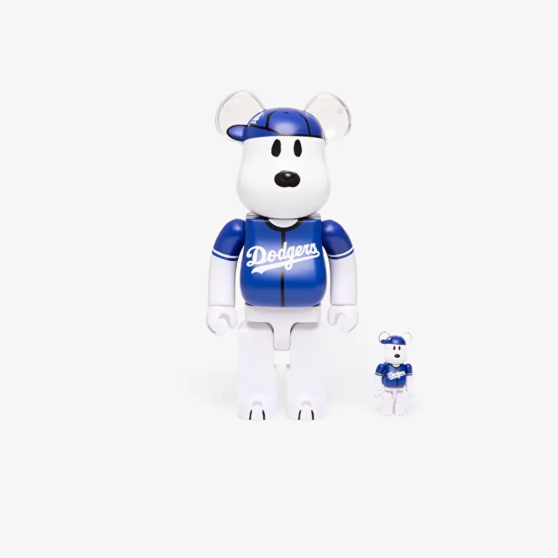 Medicom Toy MLB x Peanuts BE@RBRICK Snoopy (Los Angeles Dodgers) 100% & 400% -
