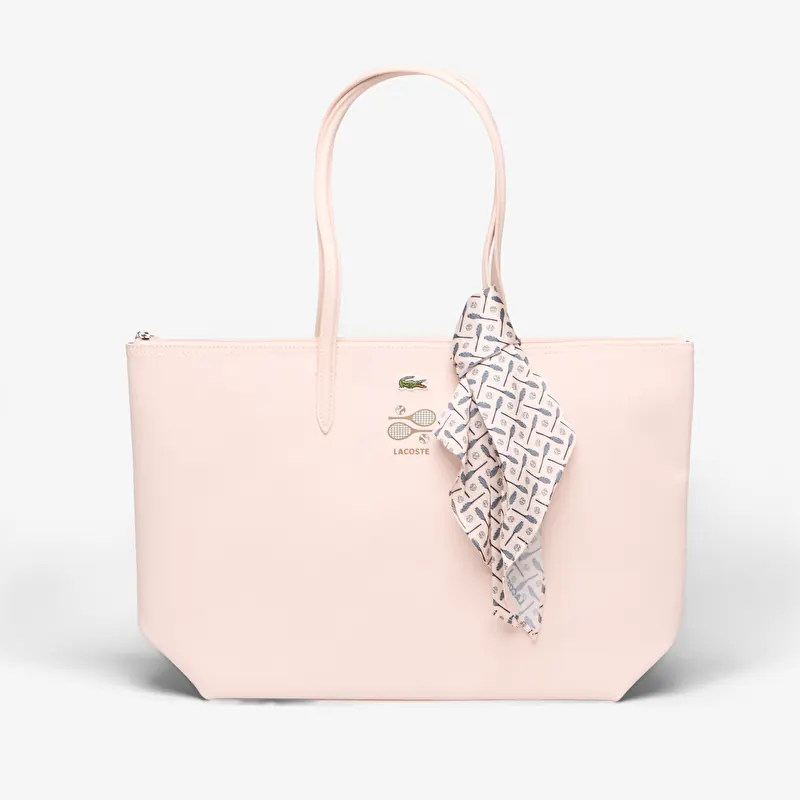 Käsilaukku Lacoste Shopping Bag White/Eclipse Blue-Grape