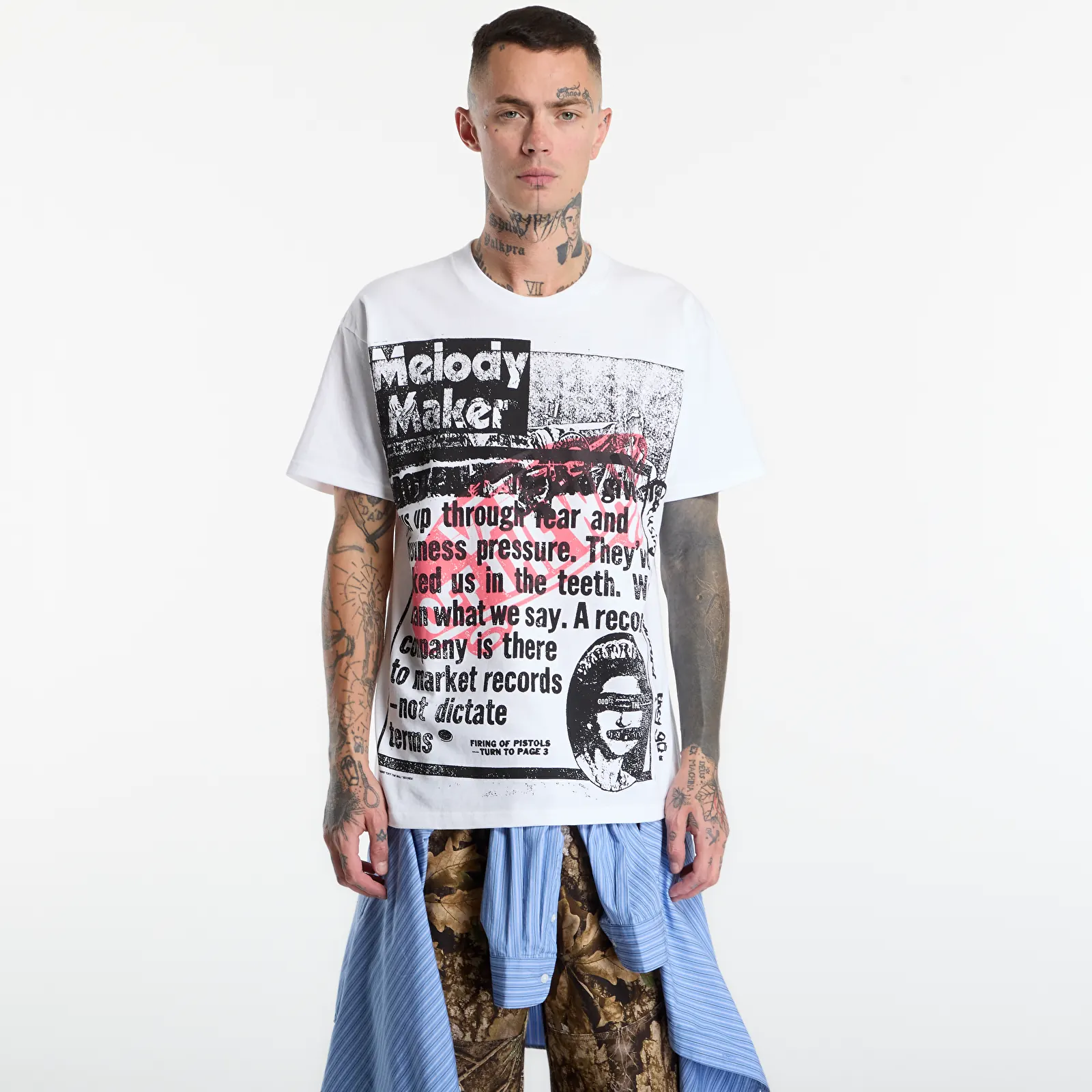 T-shirts  Vans Sex Pistols Read All About It SS Tee White
