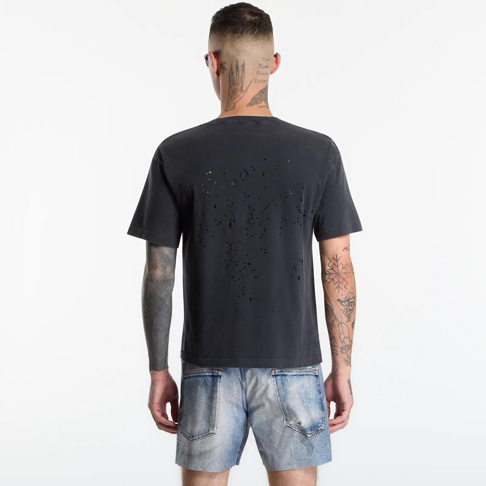   Μπλούζες Satisfy MothTech T-Shirt Aged Black AirBrush Glitter