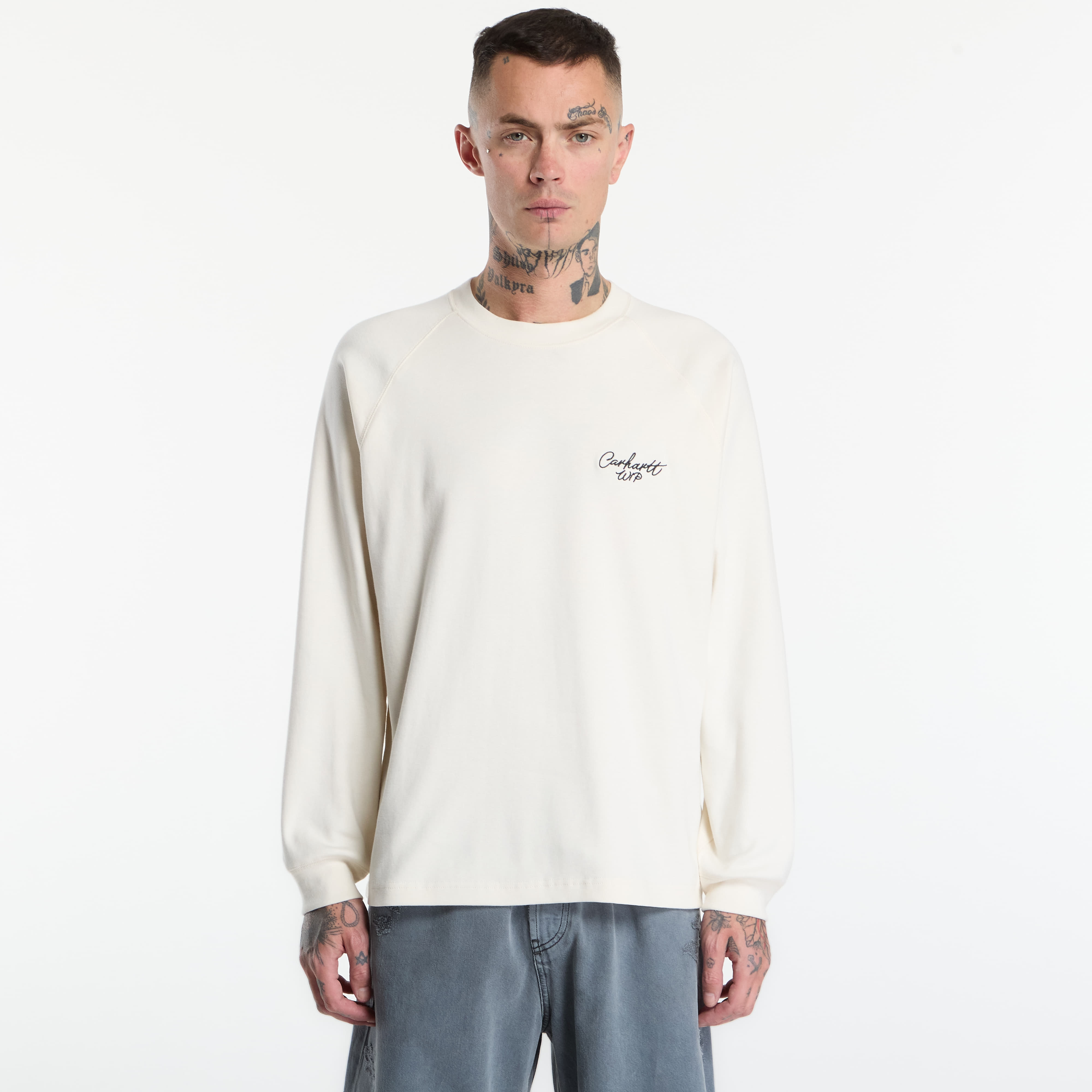 Tricou Carhartt WIP L/S Signature Rib T-Shirt UNISEX Wax/ Black S