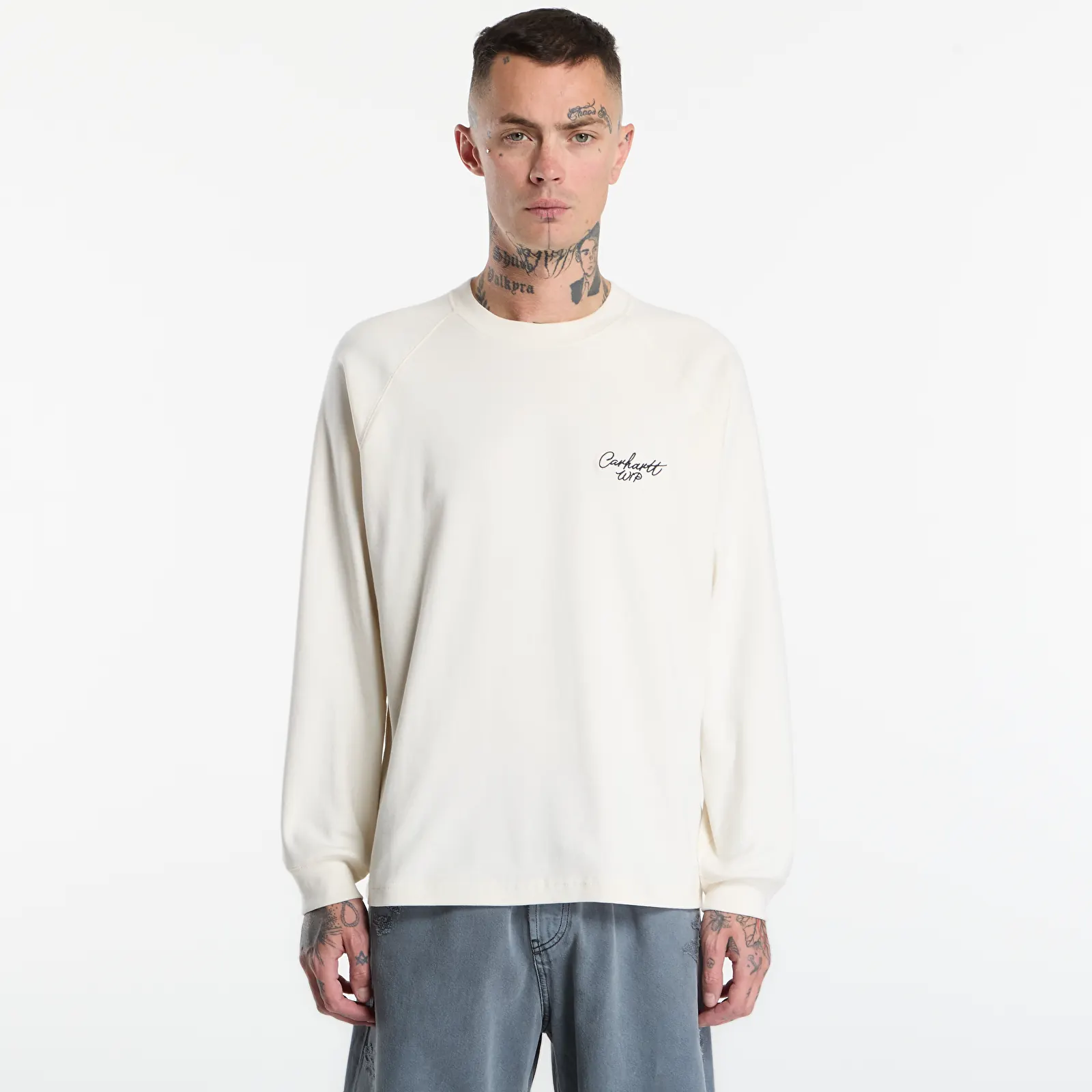 T-shirts Carhartt WIP L/S Signature Rib T-Shirt UNISEX Wax/ Black
