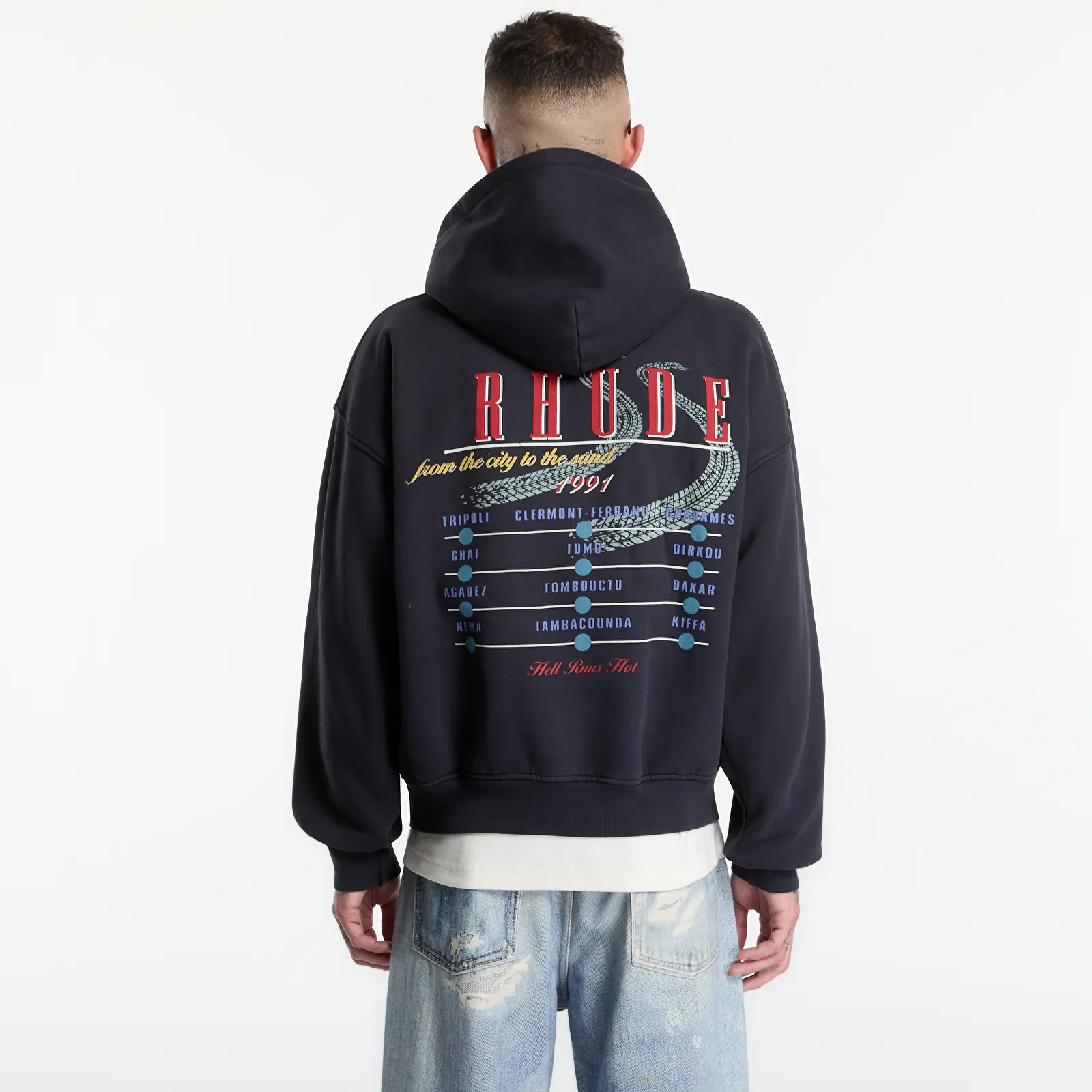 Hoodies and sweatshirts  Rhude The Desert Decides Hoodie Vintage Black/ Red/ Multi