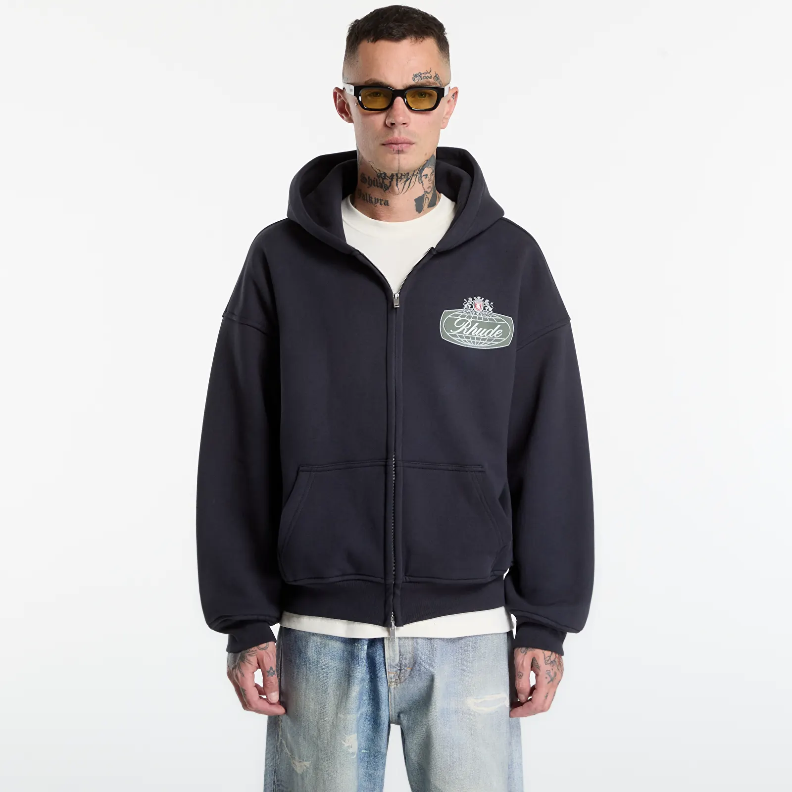 Hoodies en truien Rhude Desert Crest Zip-Up Hoodie Vintage Black/ Silver