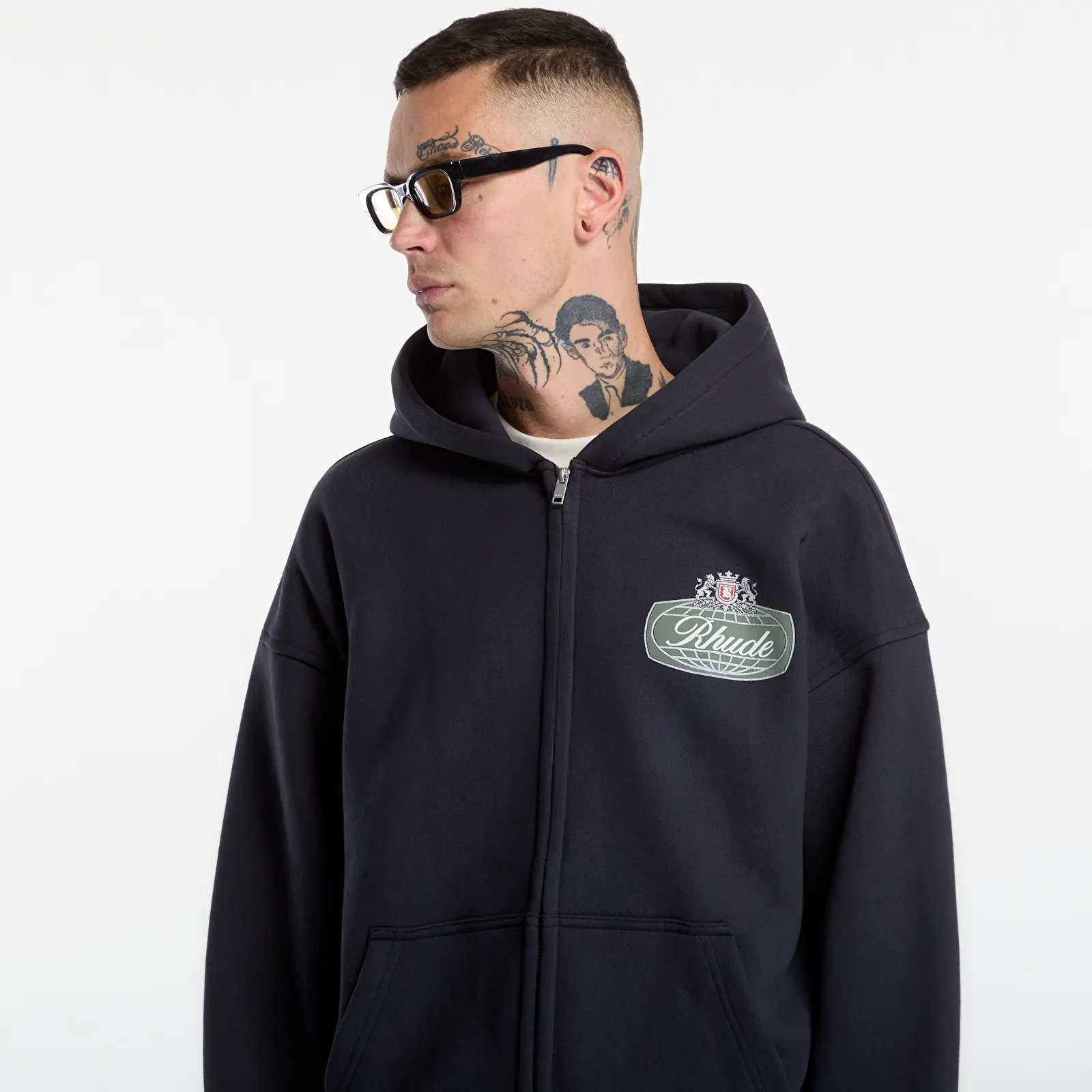 Hoodies en truien Rhude Desert Crest Zip-Up Hoodie Vintage Black/ Silver