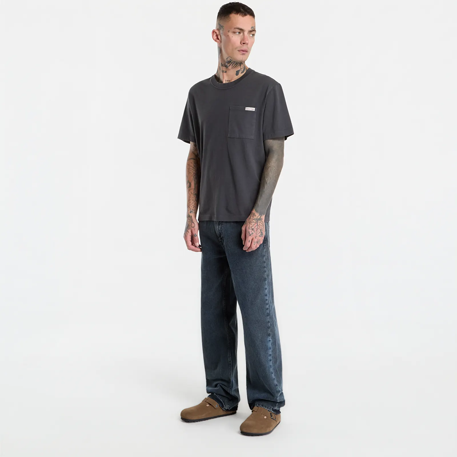 Marškinėliai Calvin Klein Jeans Ss Ez 20s Gmtdye Coi Grey