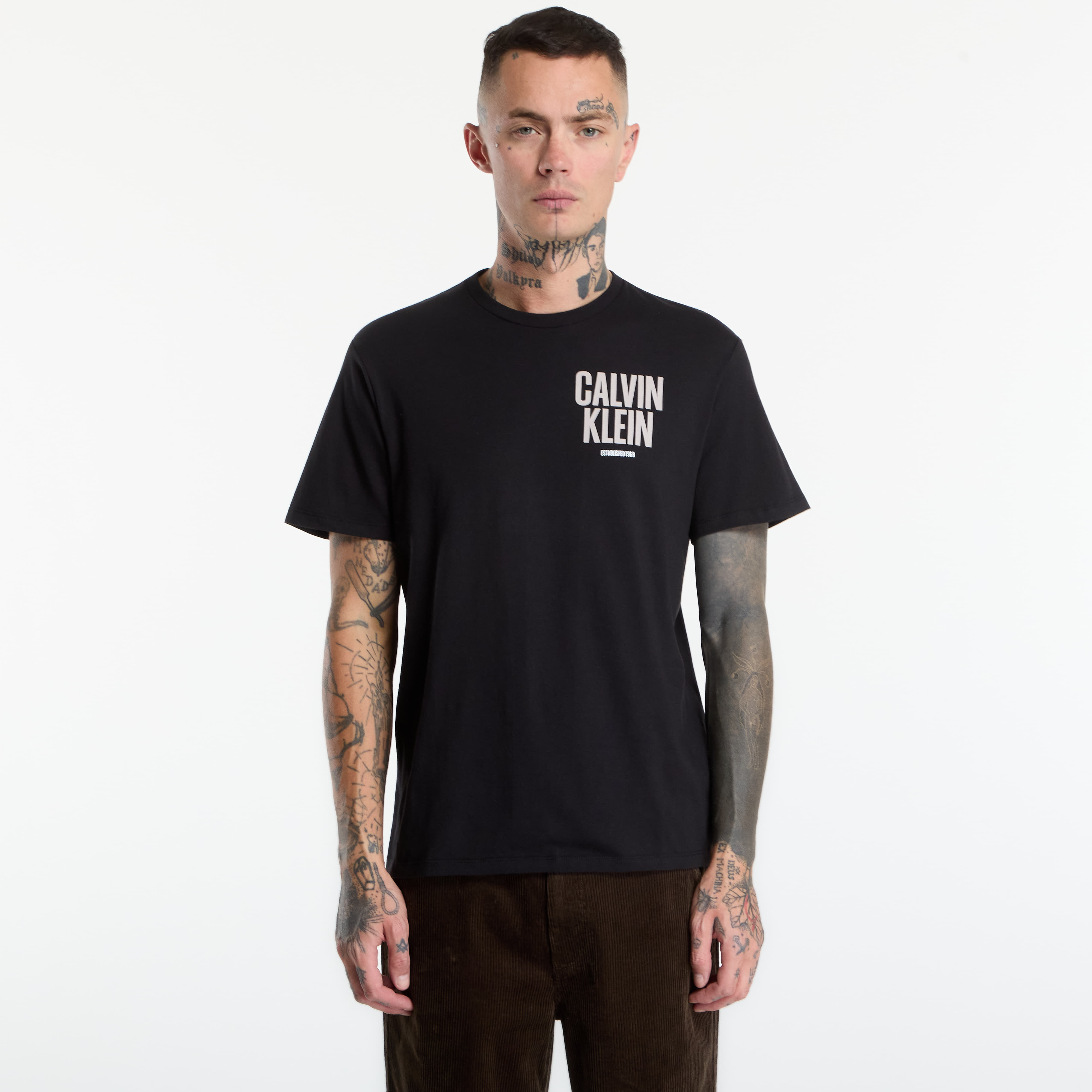 Тениска Calvin Klein Jeans Ss 30s Eu Block Font Black L
