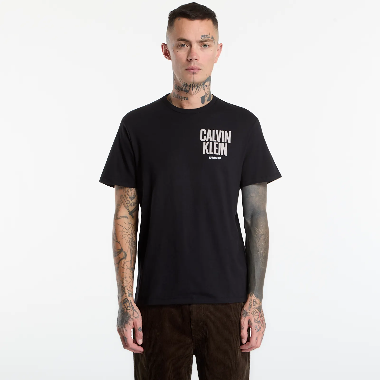T-shirts Calvin Klein Jeans Ss 30s Eu Block Font Black