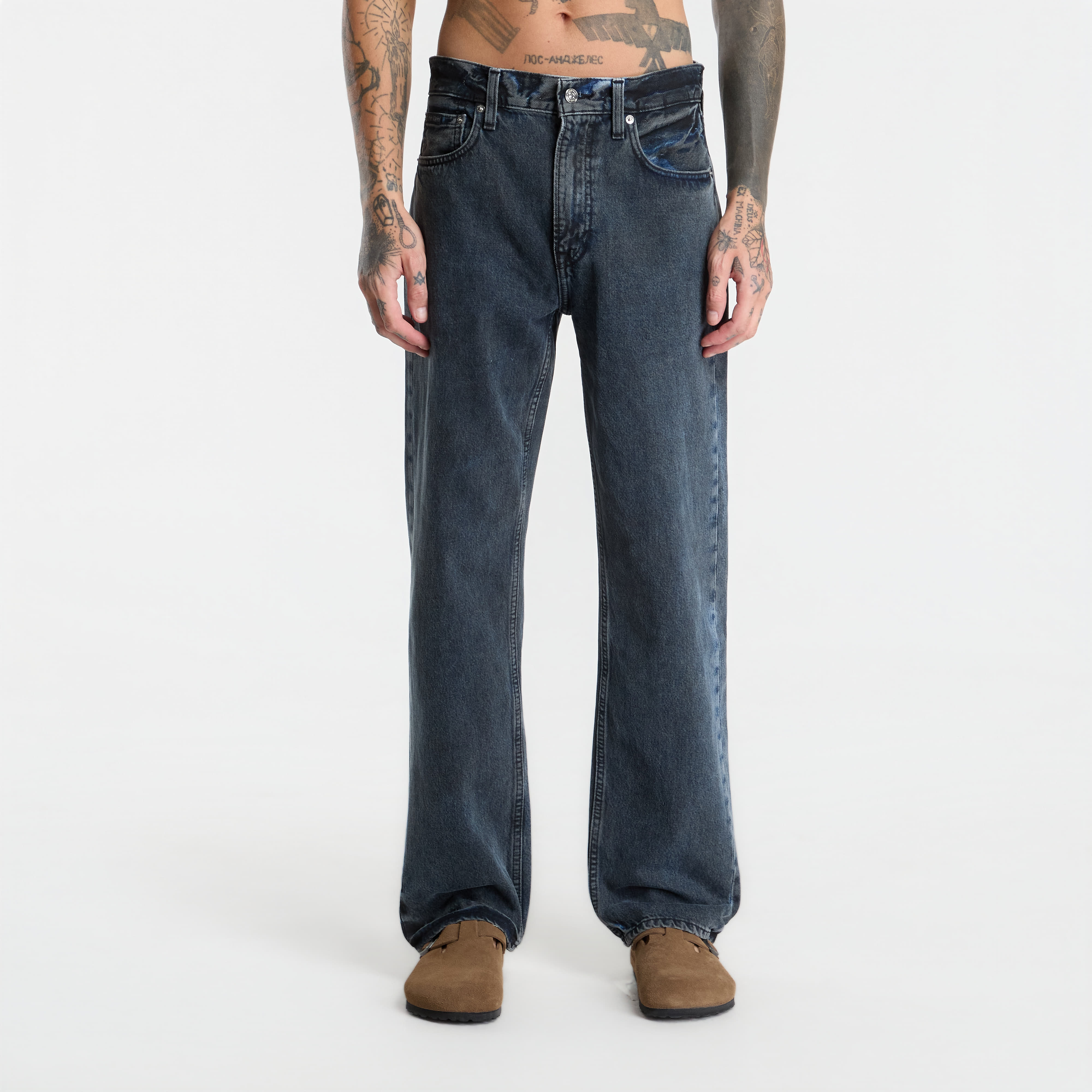 Blugi Calvin Klein Jeans 90S Straight Stone Ocean Jean Stone Ocean W34/L32