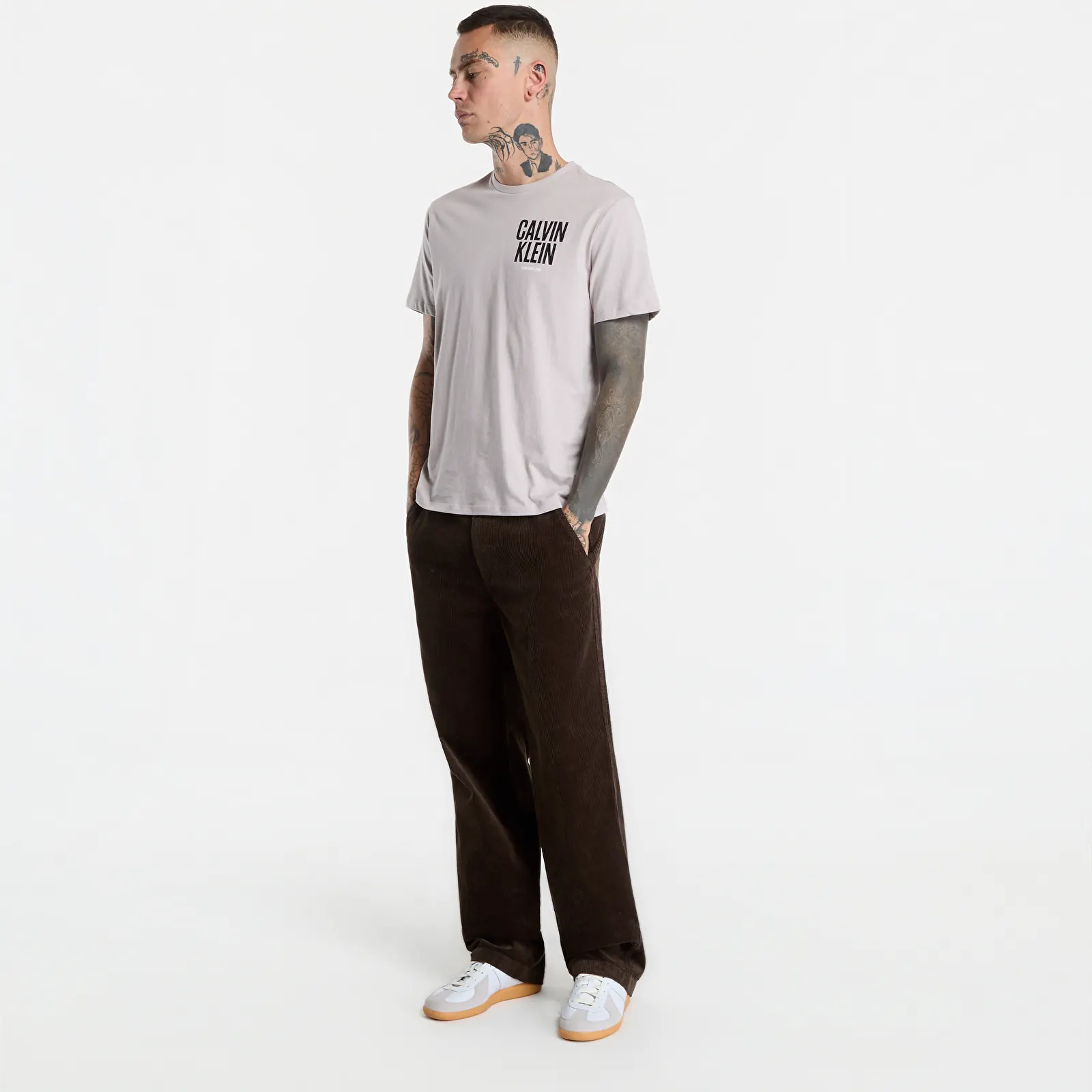   Μπλούζες Calvin Klein Jeans Ss 30s Eu Block Font Grey