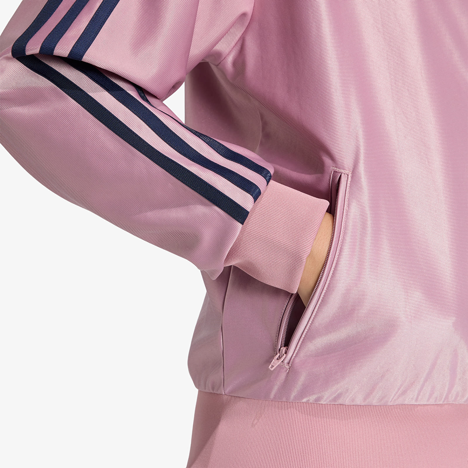 Hupparit ja collegepaidat adidas Metallic Firebird Loose Track Top Magic Mauve/ Night Indigo