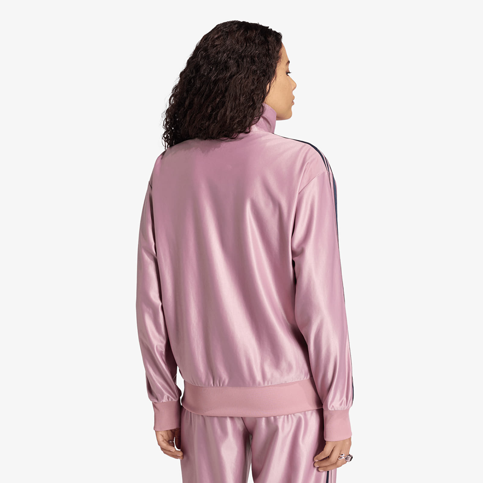 Hupparit ja collegepaidat adidas Metallic Firebird Loose Track Top Magic Mauve/ Night Indigo