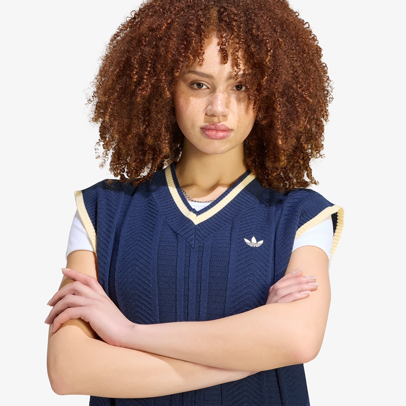 Vests adidas Cable Knit Vest Night Indigo