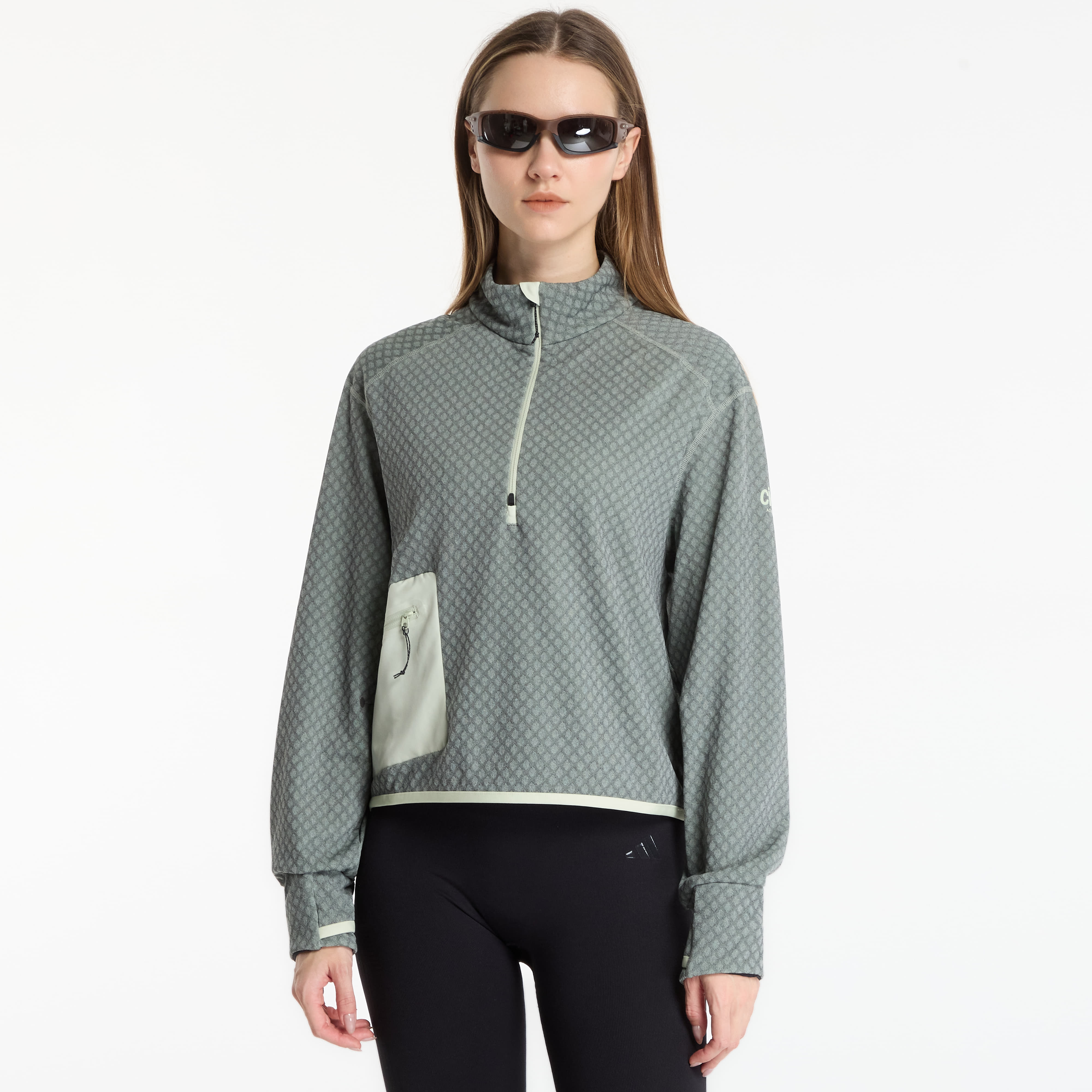 Mikina Ciele Athletics W VLV Halfzip Light Moss S