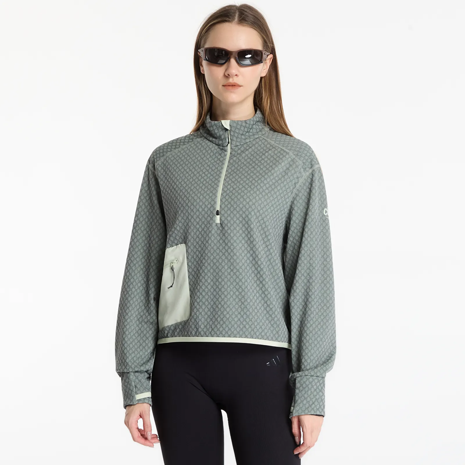 Bluzy Ciele Athletics W VLV Halfzip Light Moss